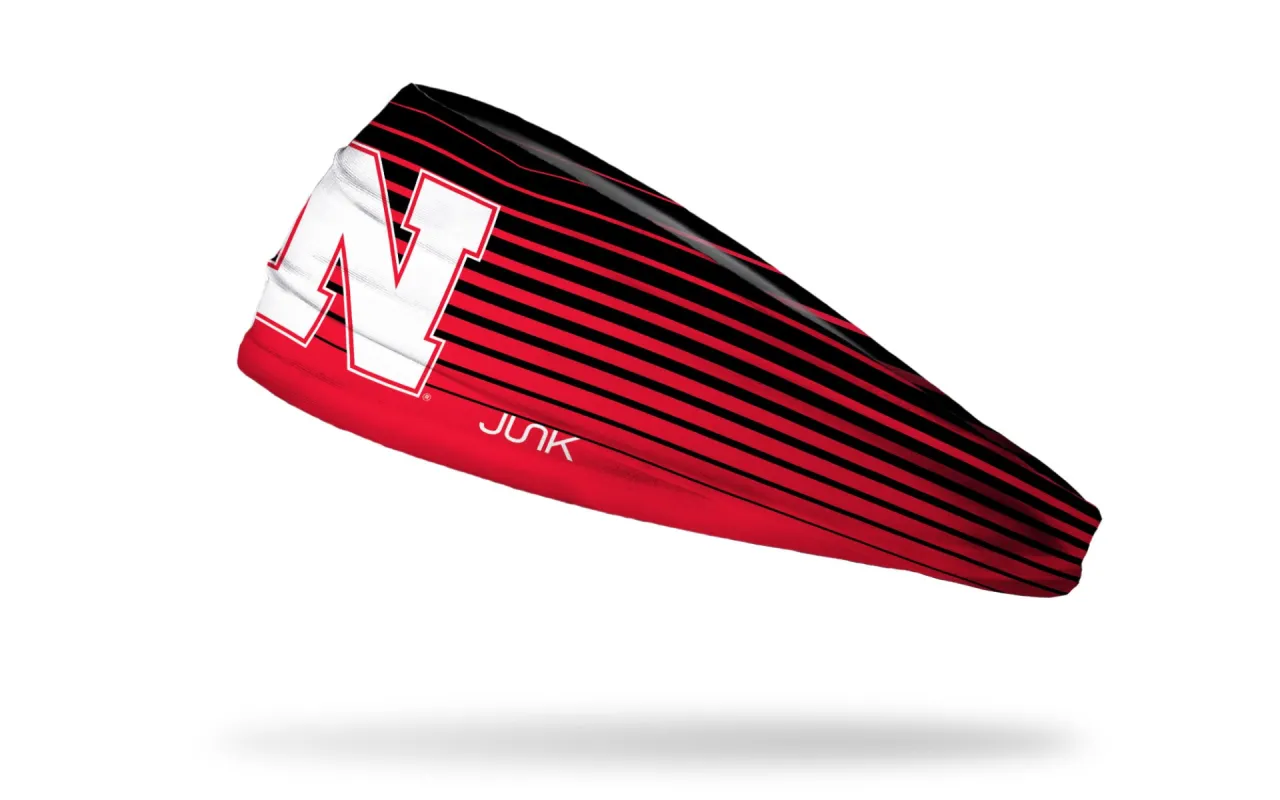 University of Nebraska: Gradient Stripe Big Bang Lite Headband sold by JUNK Brands