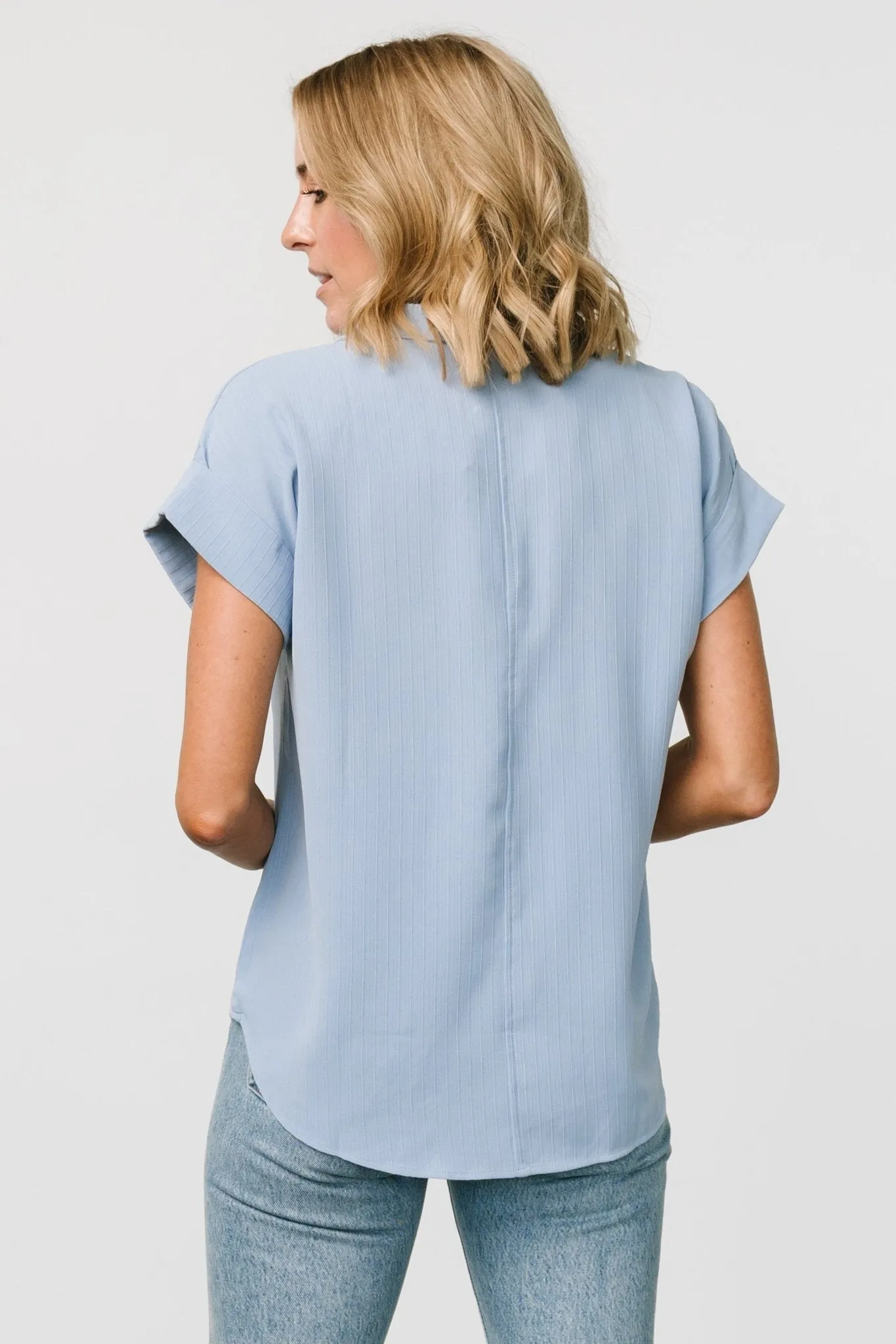 Shaylee Button Up Top | Light Blue sold by Baltic Born product image thumbnail 4