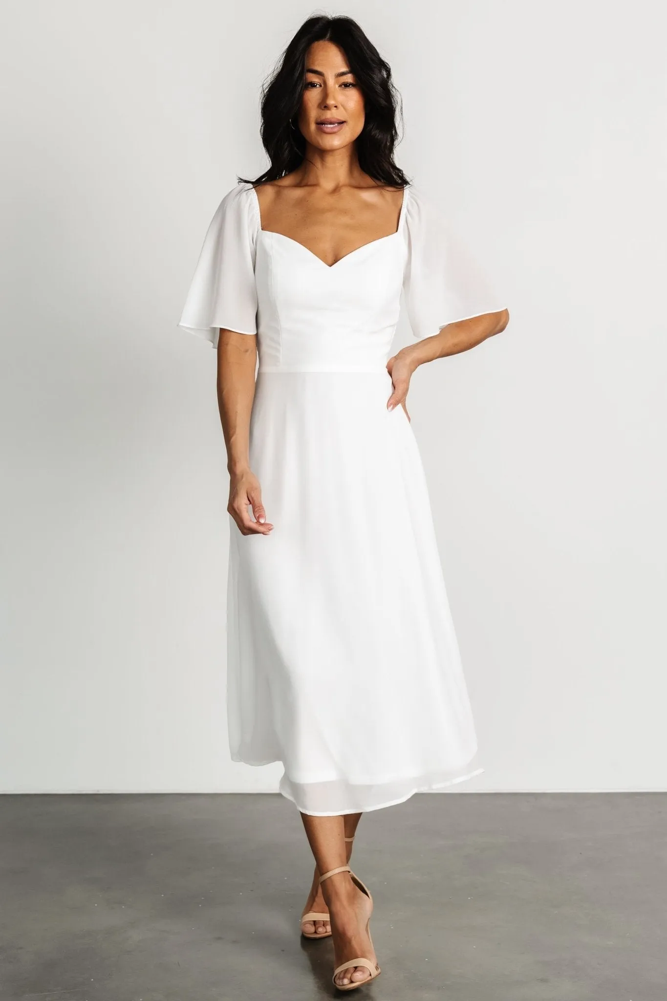 Colette Sweetheart Midi Dress | White sold by Baltic Born product image thumbnail 4
