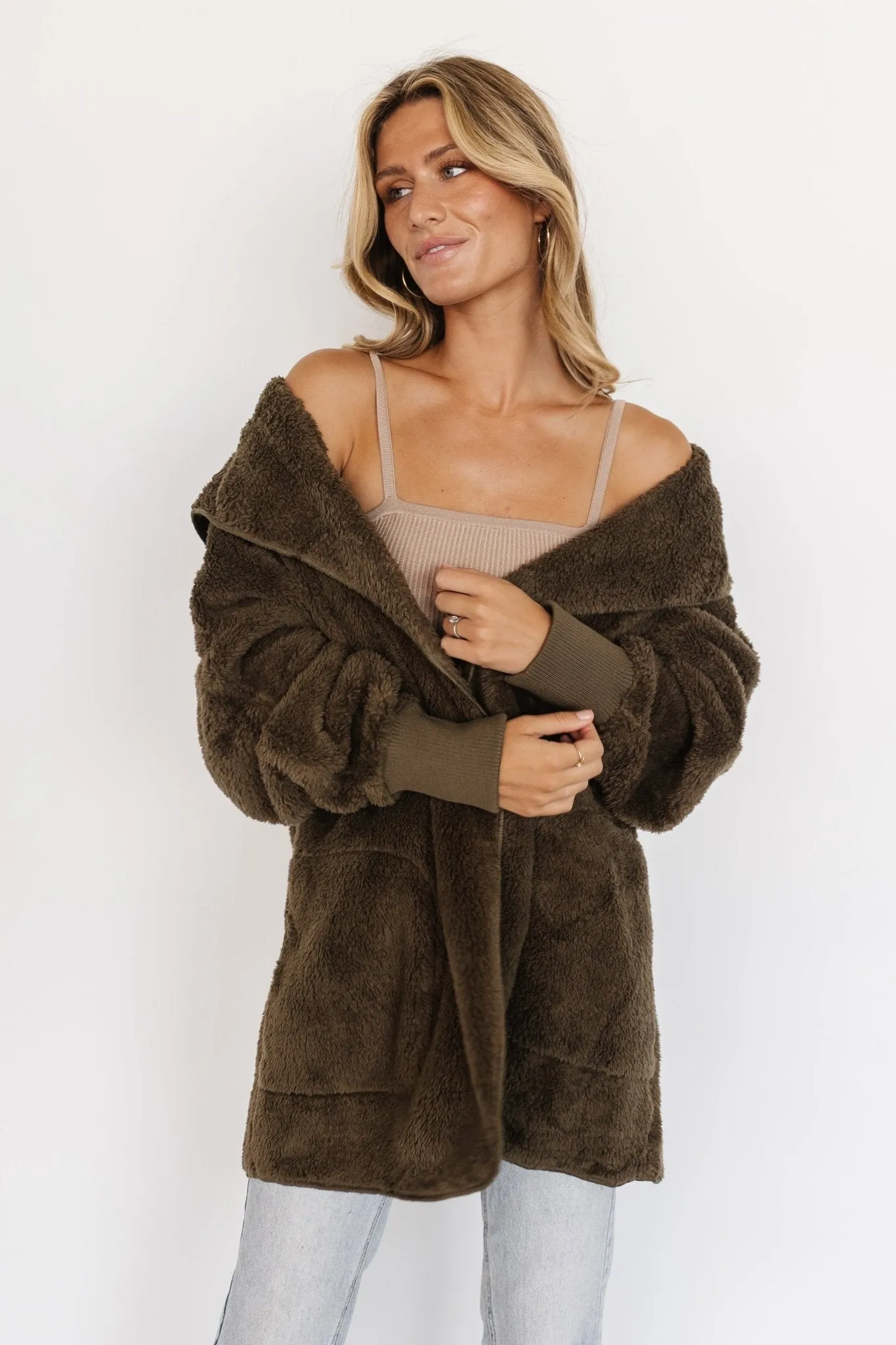 Melrose Teddy Jacket | Olive sold by Baltic Born product image thumbnail 2