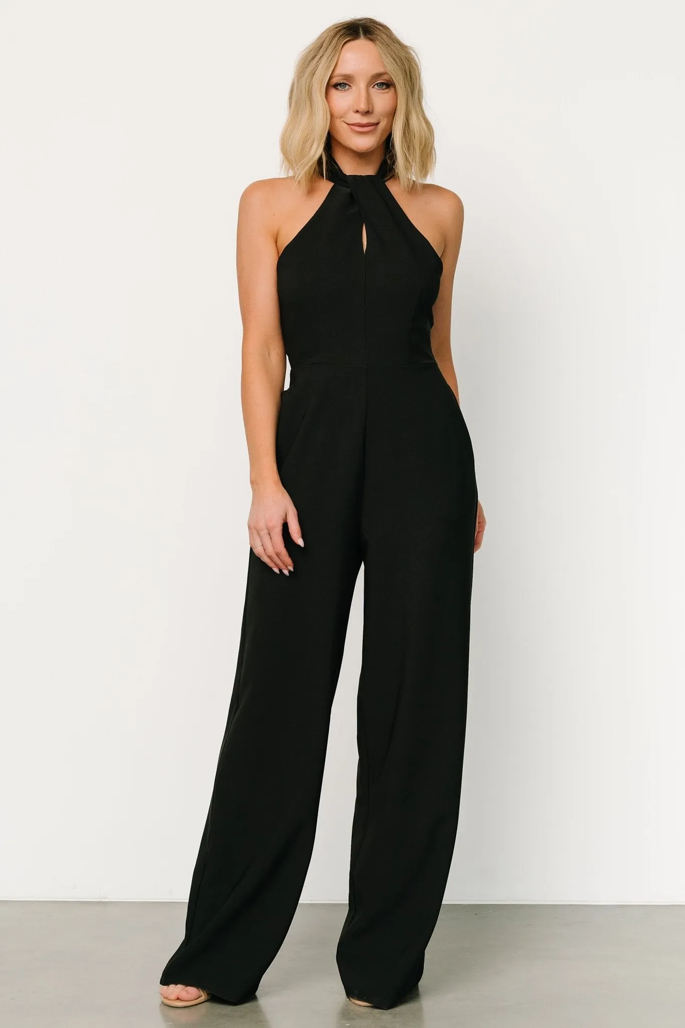 Raya Halter Jumpsuit | Black sold by Baltic Born