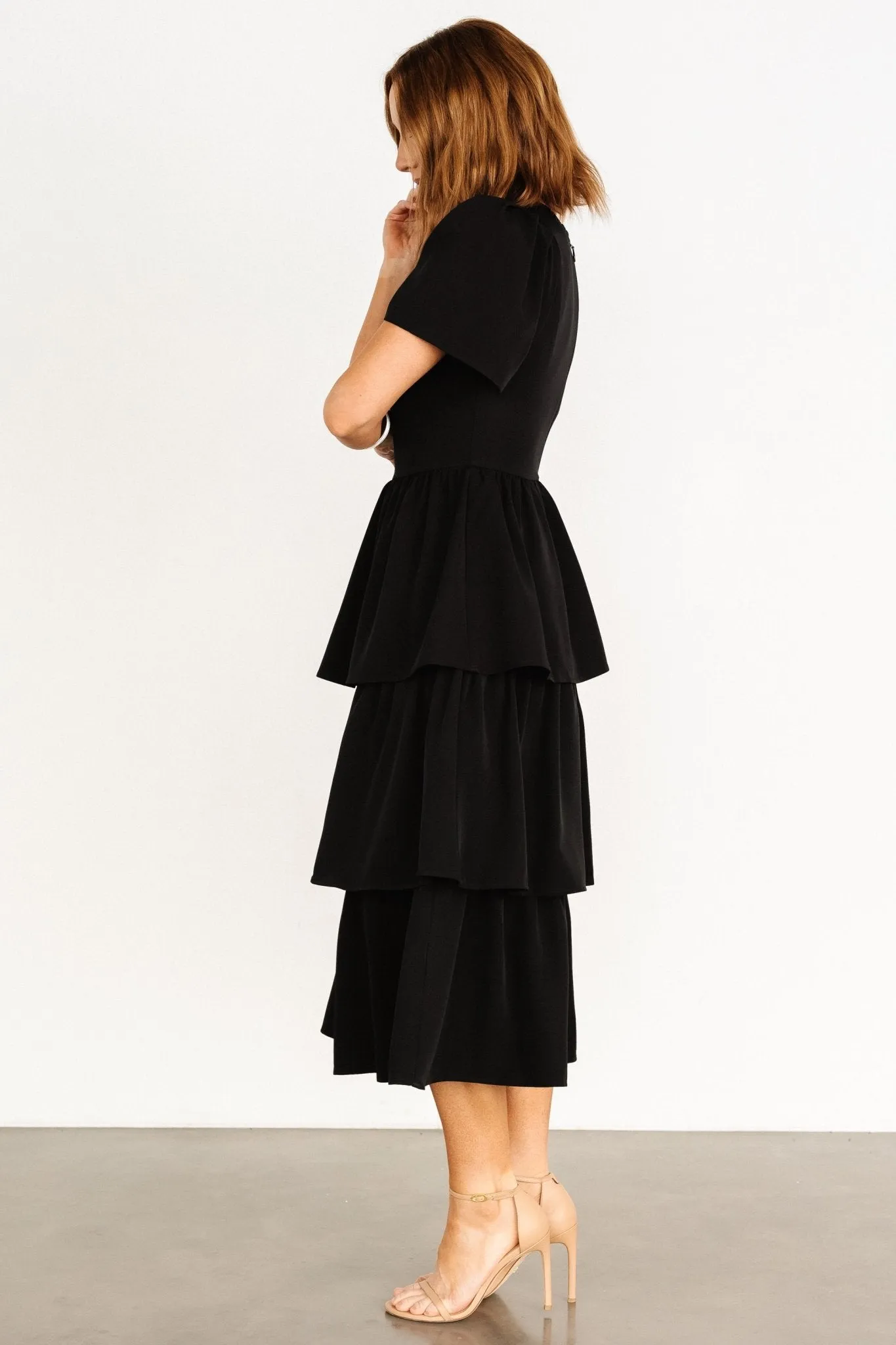 Cadenza Tiered Maxi Dress | Black sold by Baltic Born product image thumbnail 3
