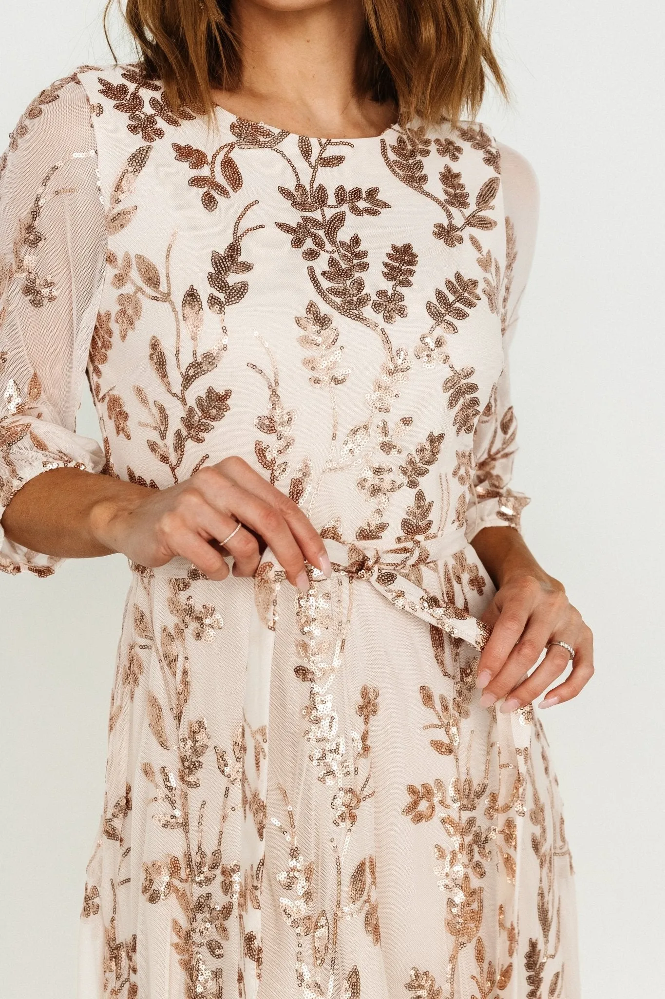 Destiny Sequin Maxi Dress | Rose Gold sold by Baltic Born product image thumbnail 2