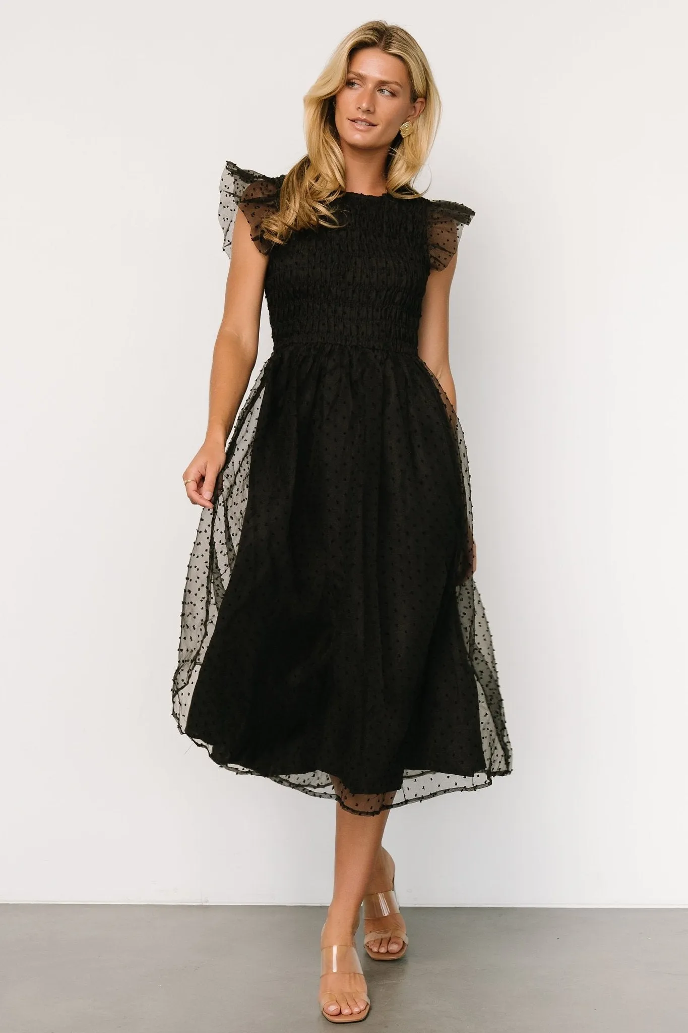 Alice Dot Midi Dress | Black sold by Baltic Born product image thumbnail 4