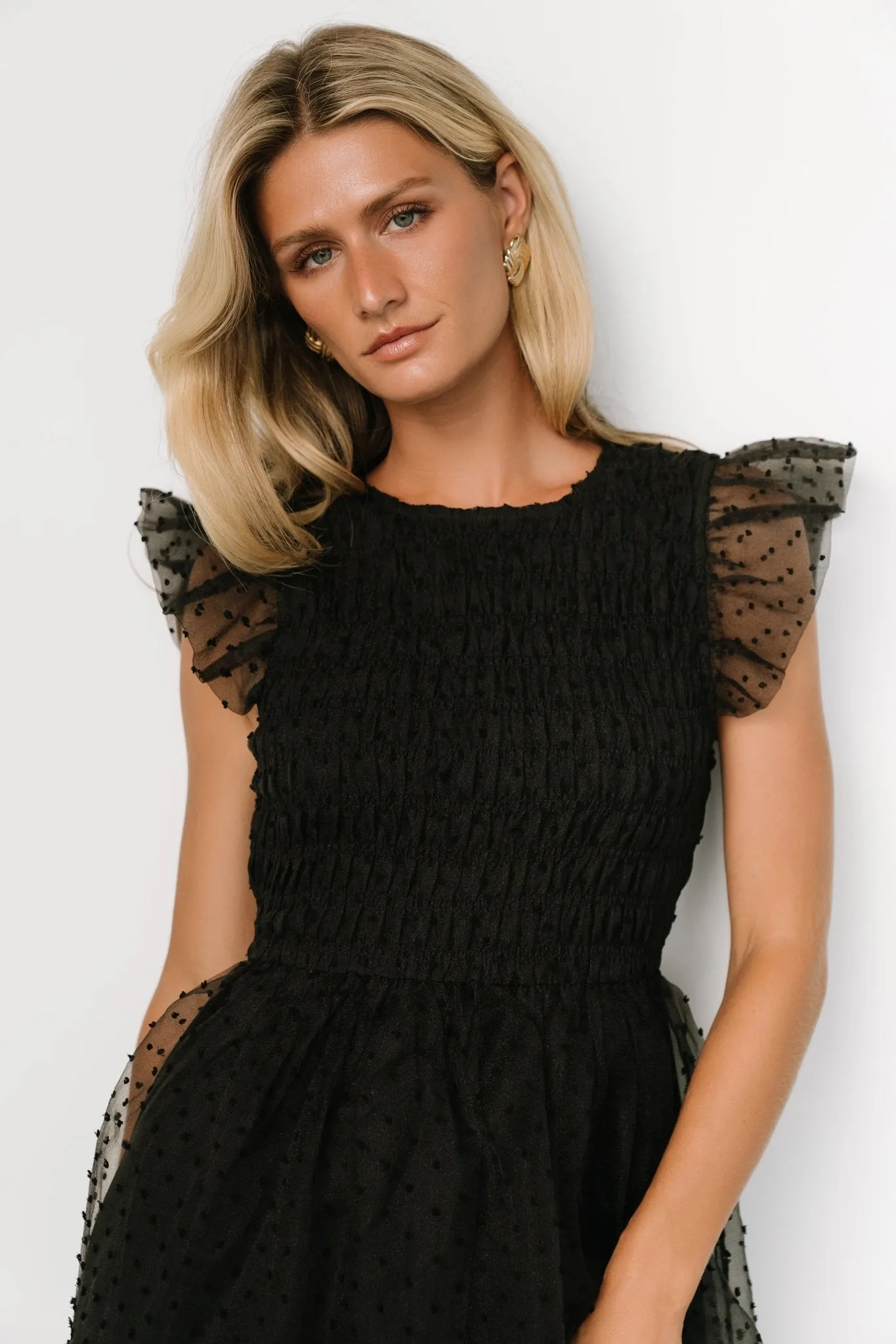 Alice Dot Midi Dress | Black sold by Baltic Born product image thumbnail 2