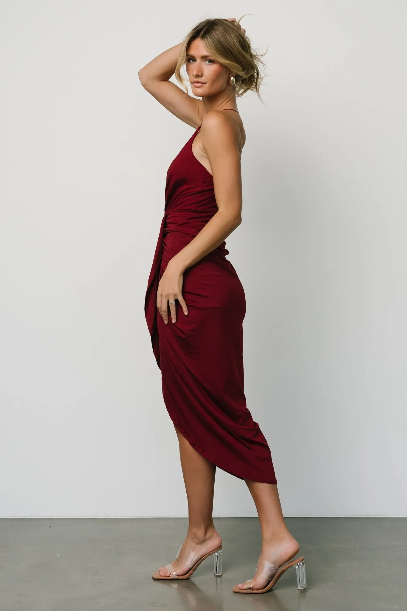 Tia Midi Dress | Wine sold by Baltic Born product image thumbnail 3