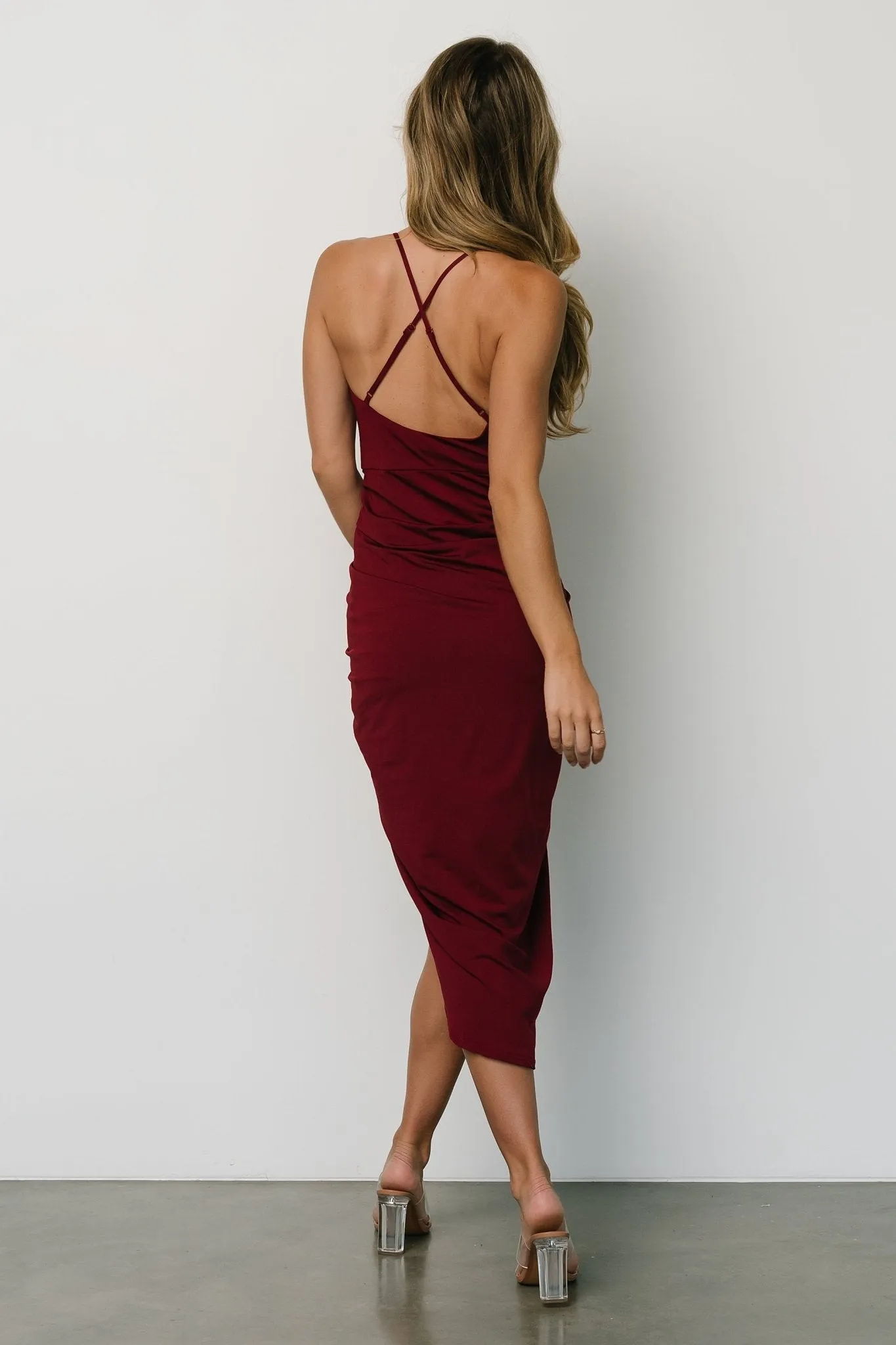 Tia Midi Dress | Wine sold by Baltic Born product image thumbnail 2