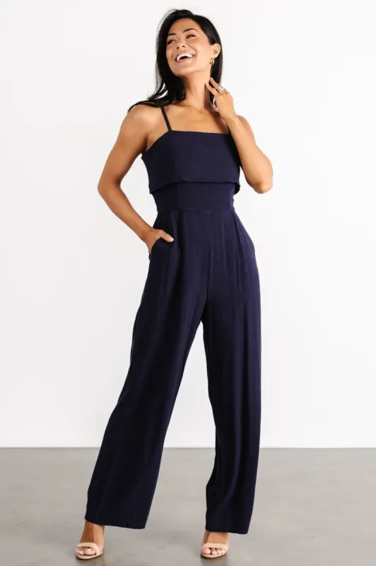 Radcliffe Tank Jumpsuit | Dark Blue sold by Baltic Born