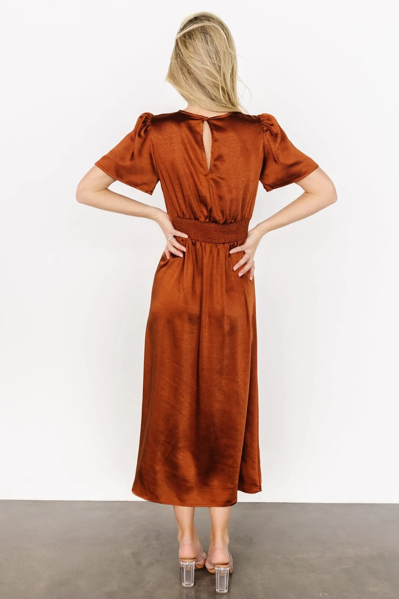Allie Satin Dress | Bronze sold by Baltic Born product image thumbnail 4