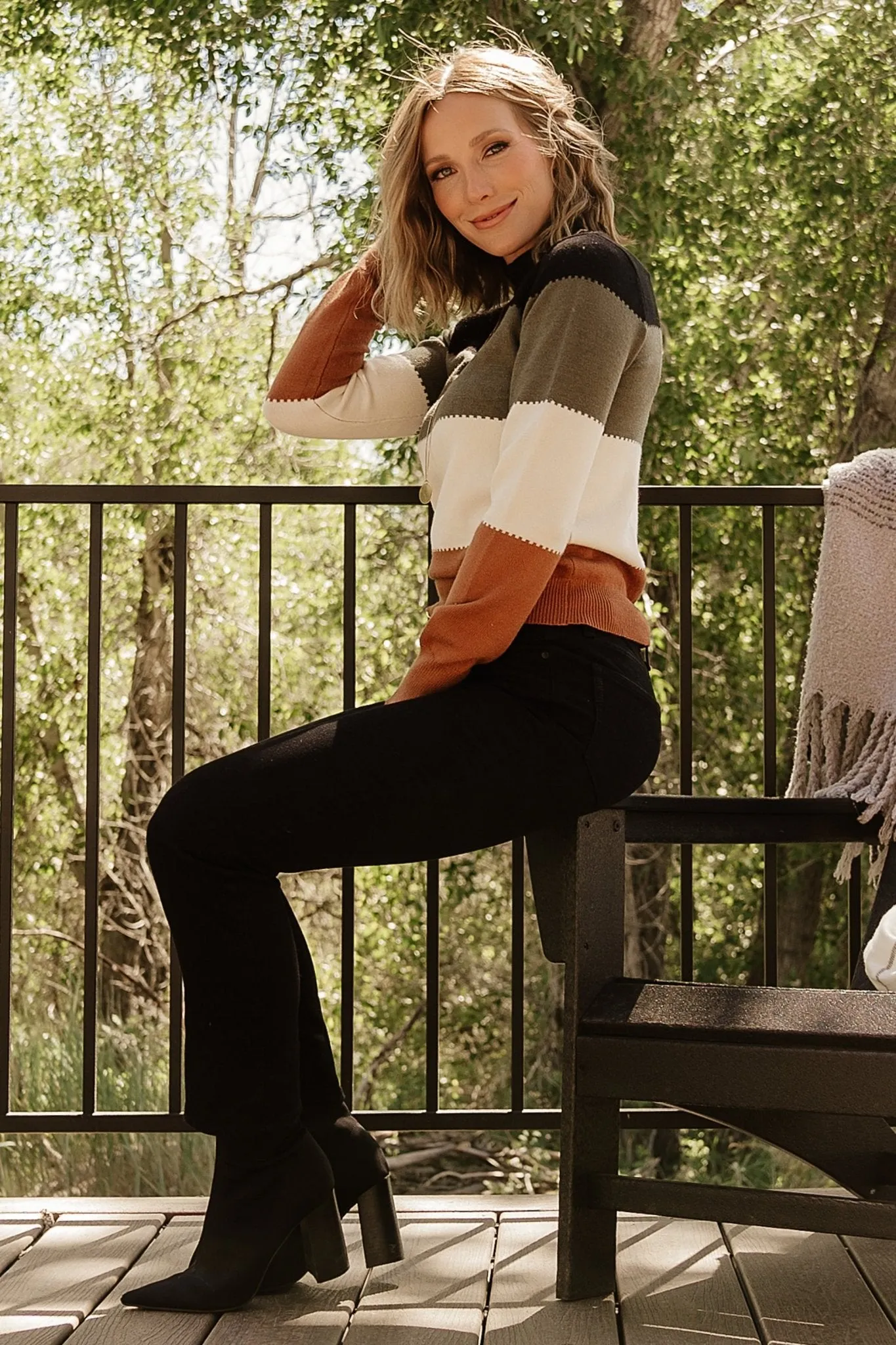 Porter Color Block Sweater | Black Multi sold by Baltic Born product image thumbnail 5