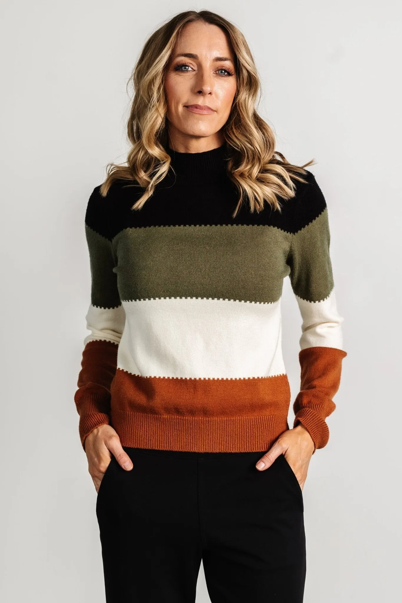 Porter Color Block Sweater | Black Multi sold by Baltic Born product image thumbnail 2