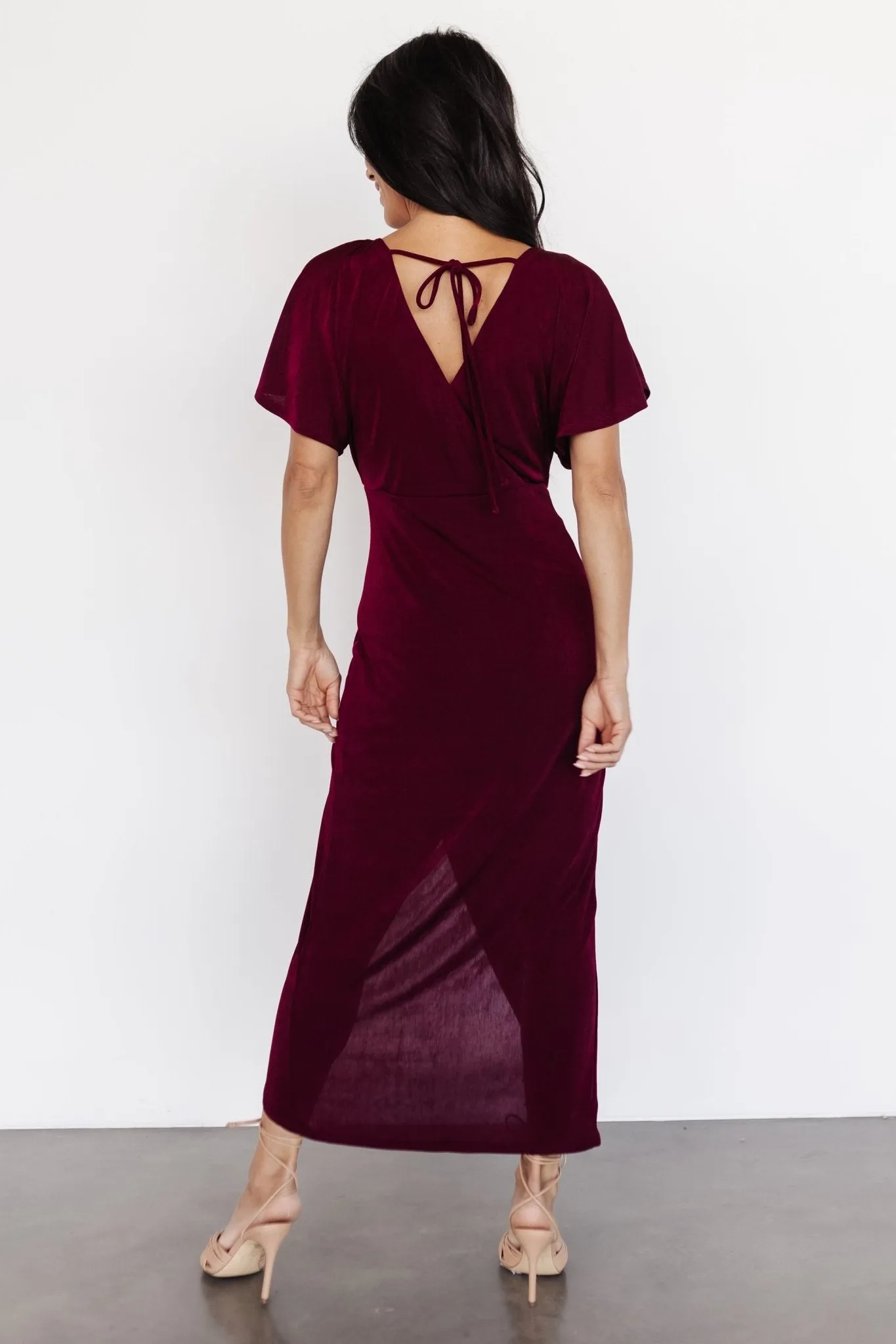 Mercy Midi Dress | Burgundy sold by Baltic Born product image thumbnail 5