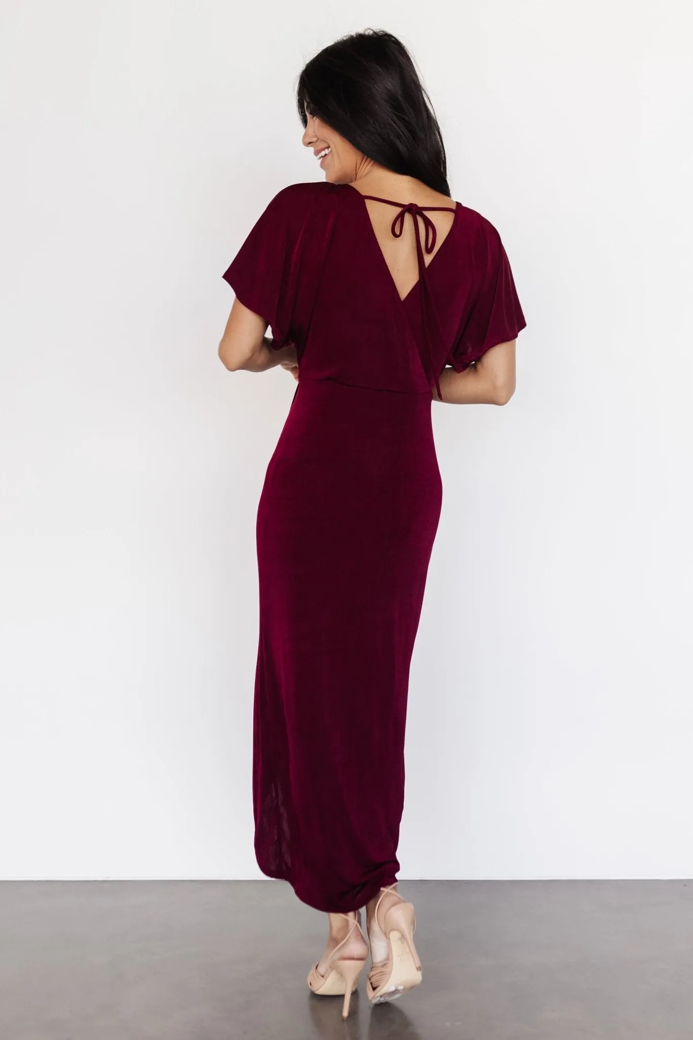 Mercy Midi Dress | Burgundy sold by Baltic Born product image thumbnail 2