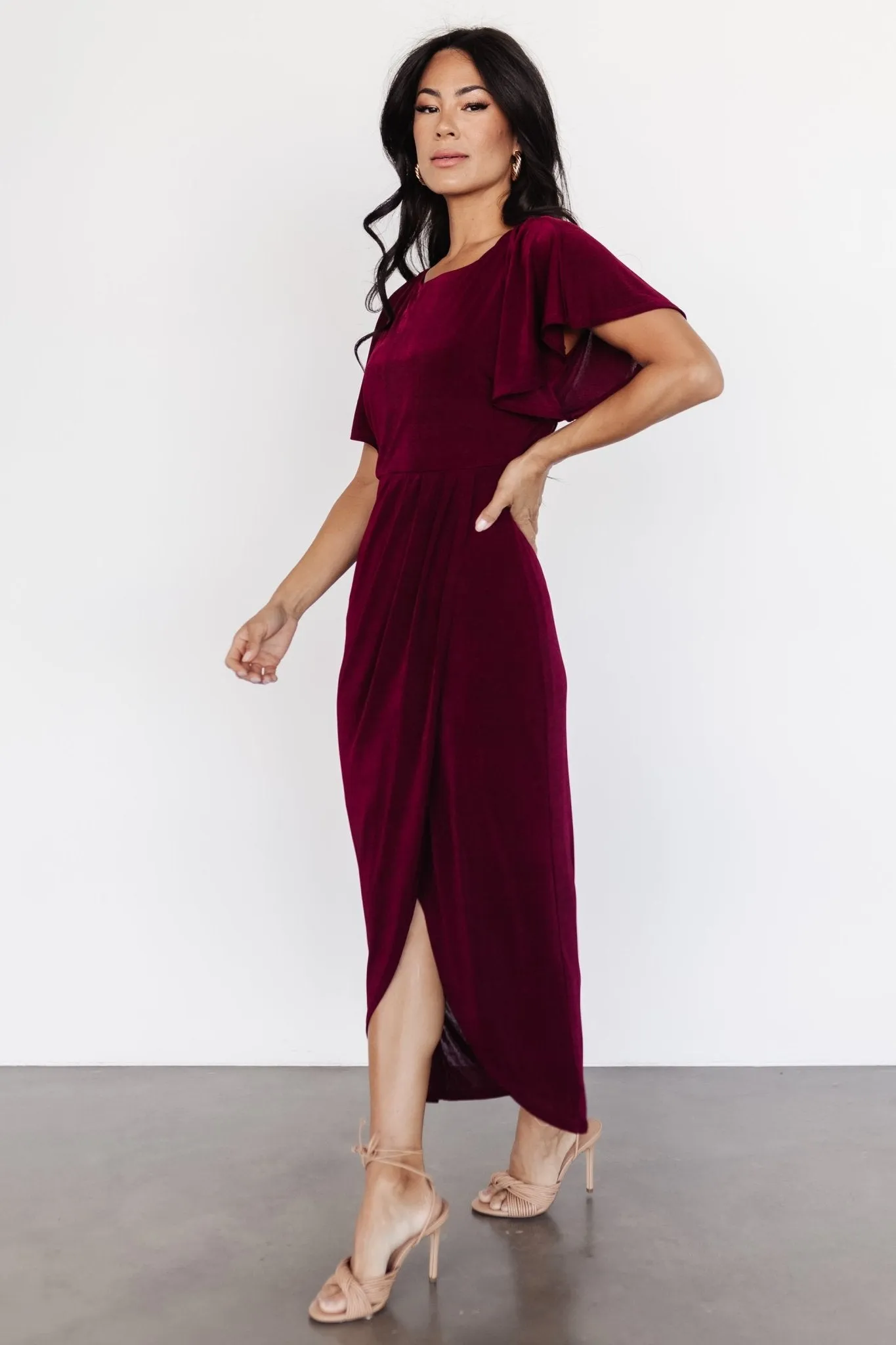 Mercy Midi Dress | Burgundy sold by Baltic Born product image thumbnail 3
