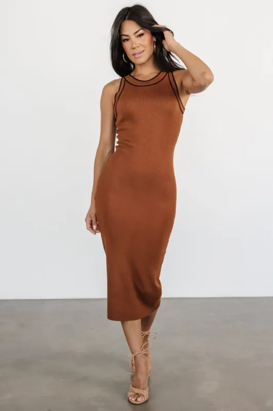 Tove Knit Tank Midi Dress | Copper sold by Baltic Born