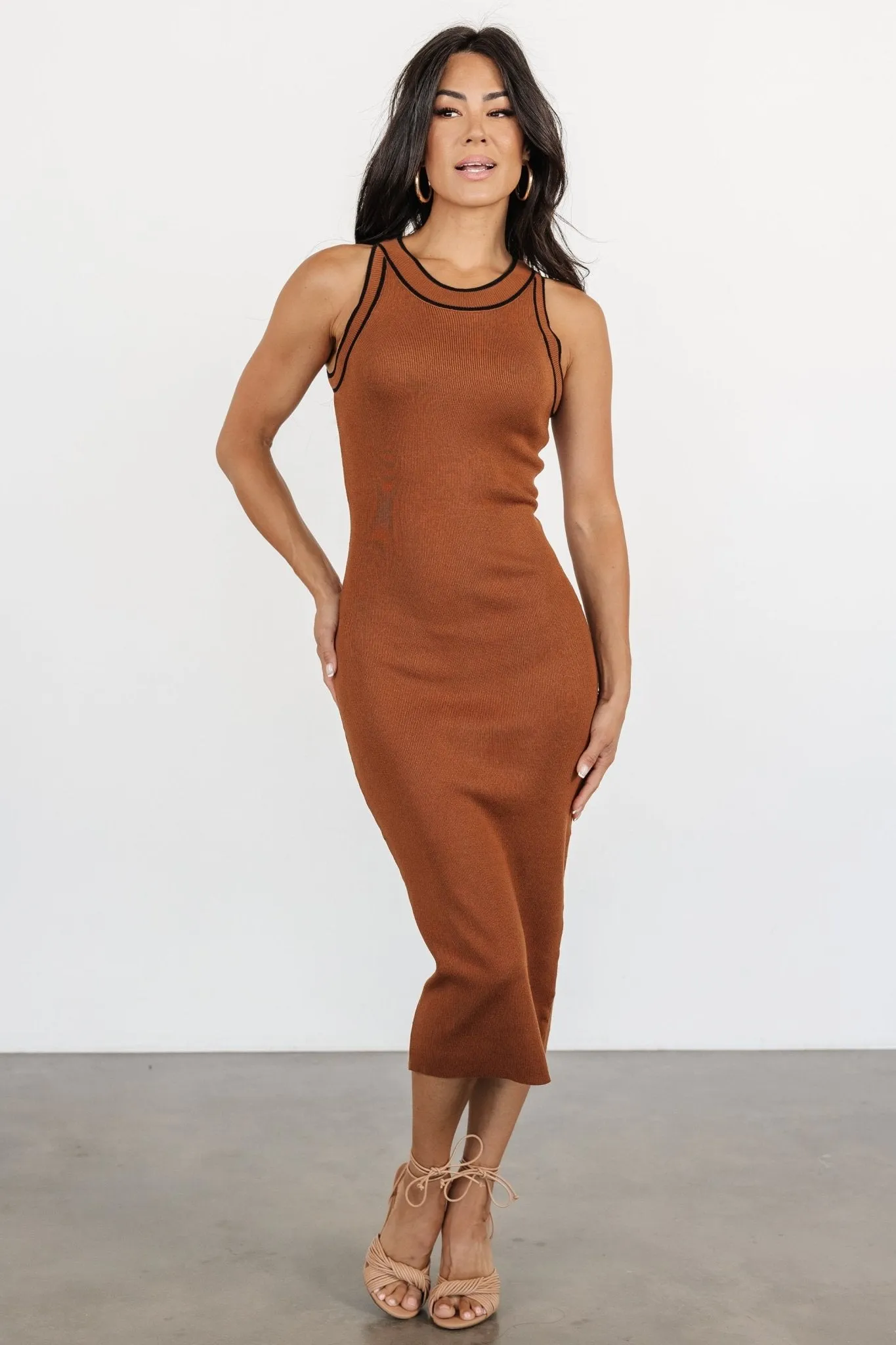 Tove Knit Tank Midi Dress | Copper sold by Baltic Born product image thumbnail 5