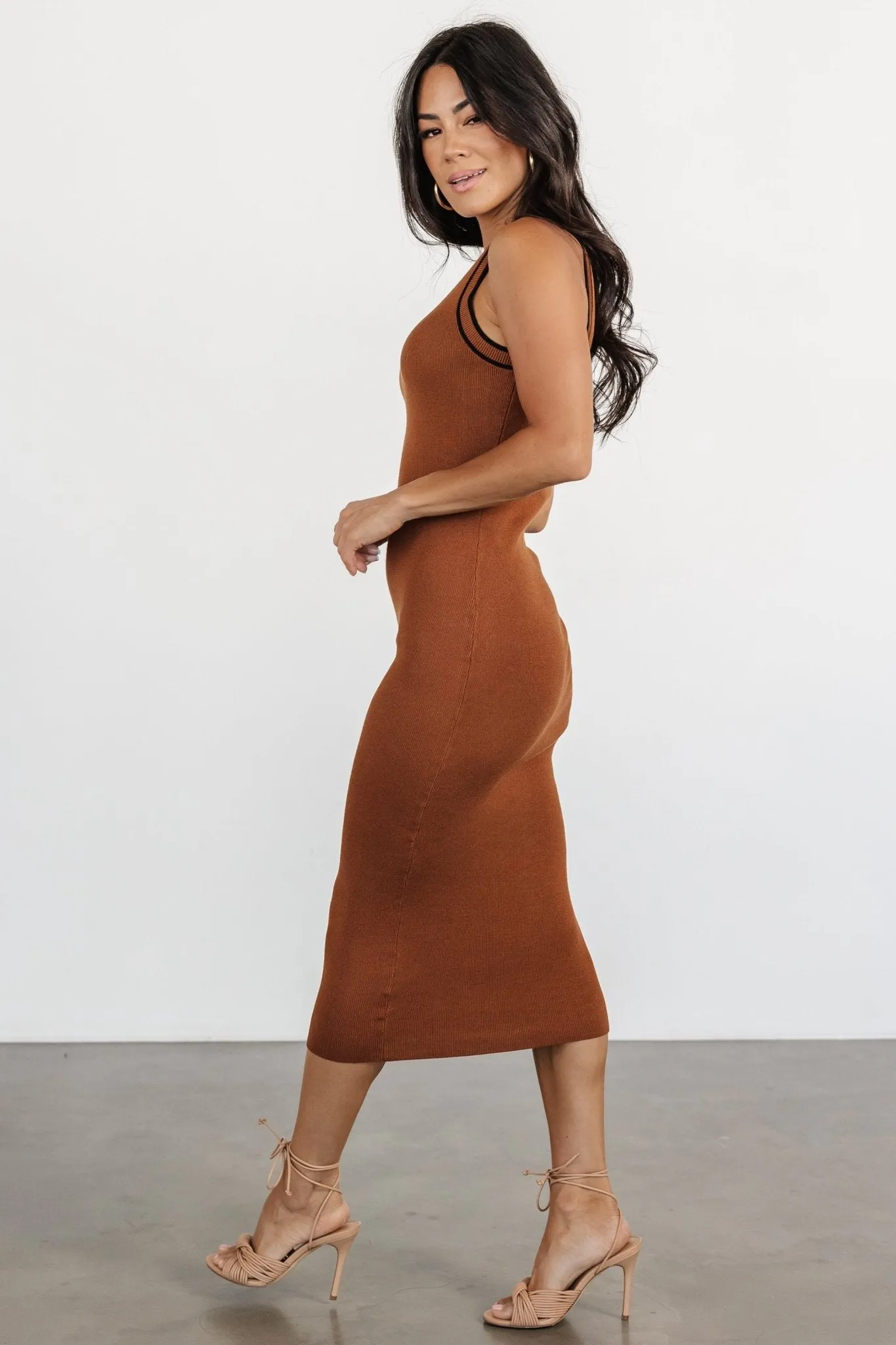 Tove Knit Tank Midi Dress | Copper sold by Baltic Born product image thumbnail 3