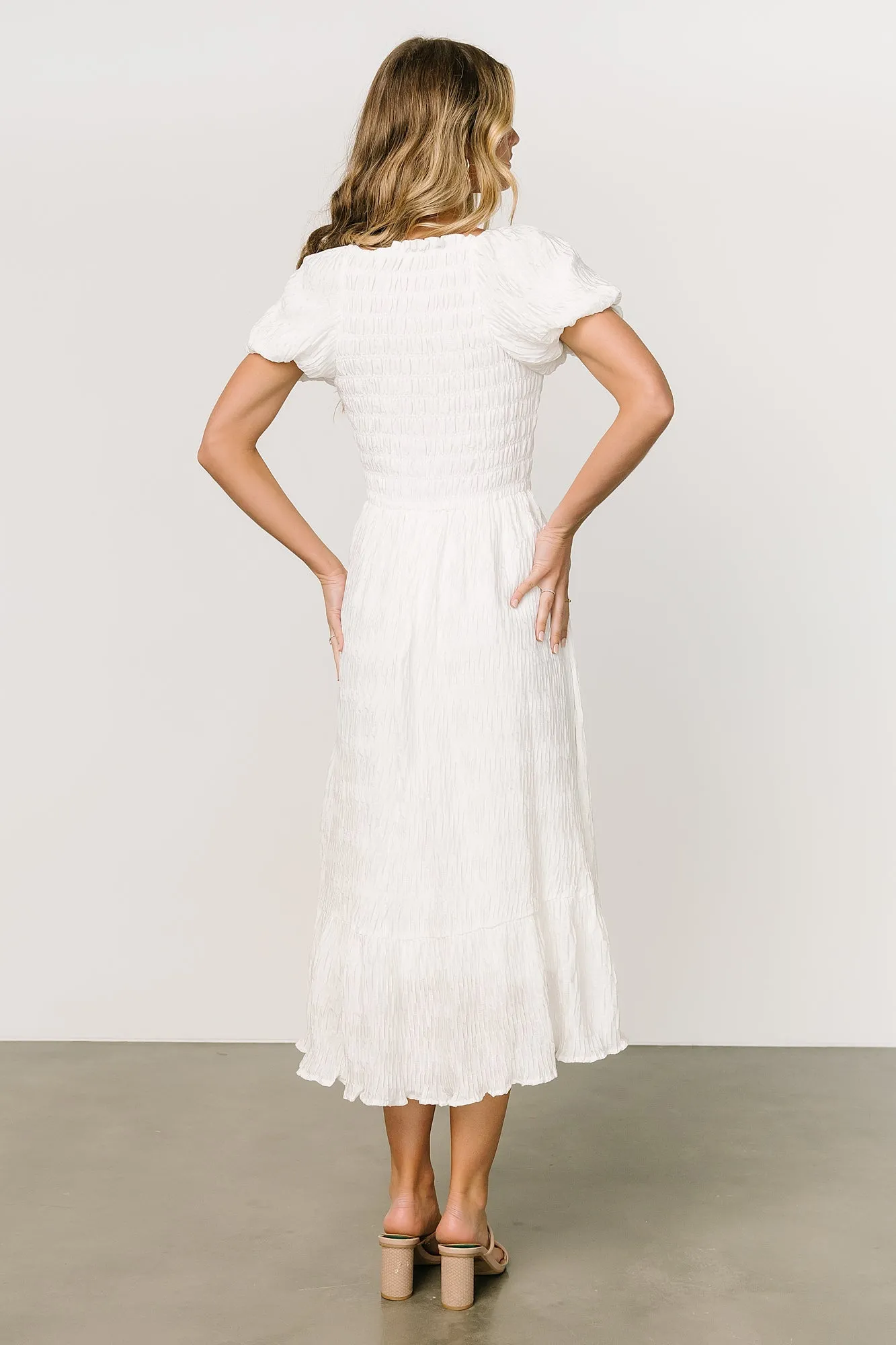 Charity Bubble Sleeve Dress | Off White sold by Baltic Born product image thumbnail 5