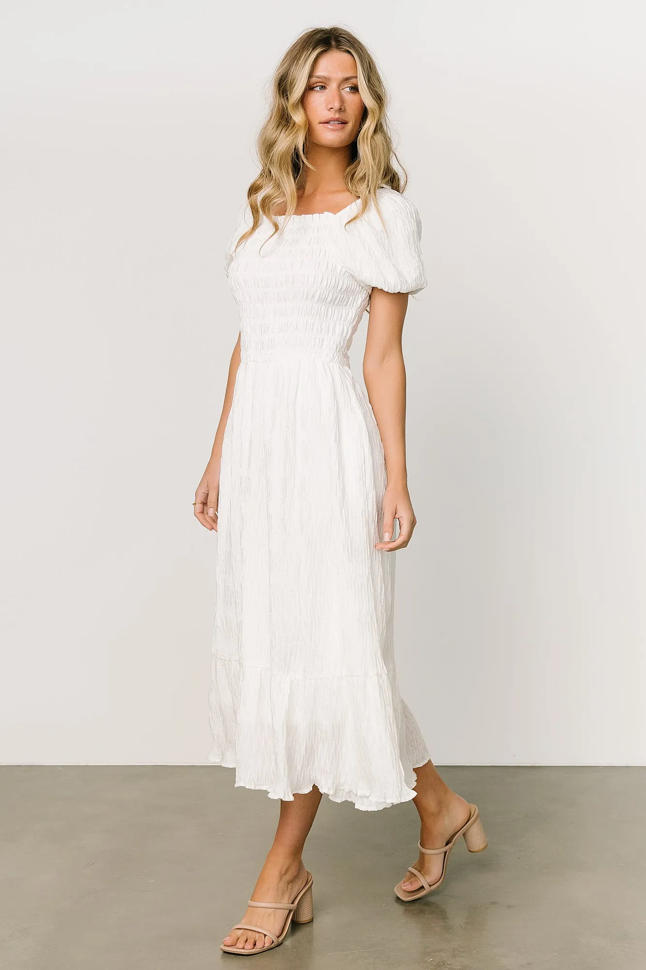 Charity Bubble Sleeve Dress | Off White sold by Baltic Born product image thumbnail 2