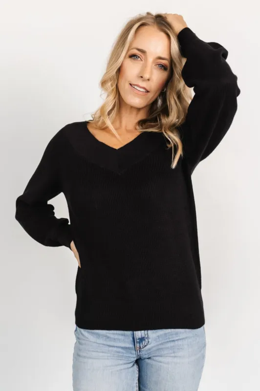 Avenue Knit Sweater | Black sold by Baltic Born