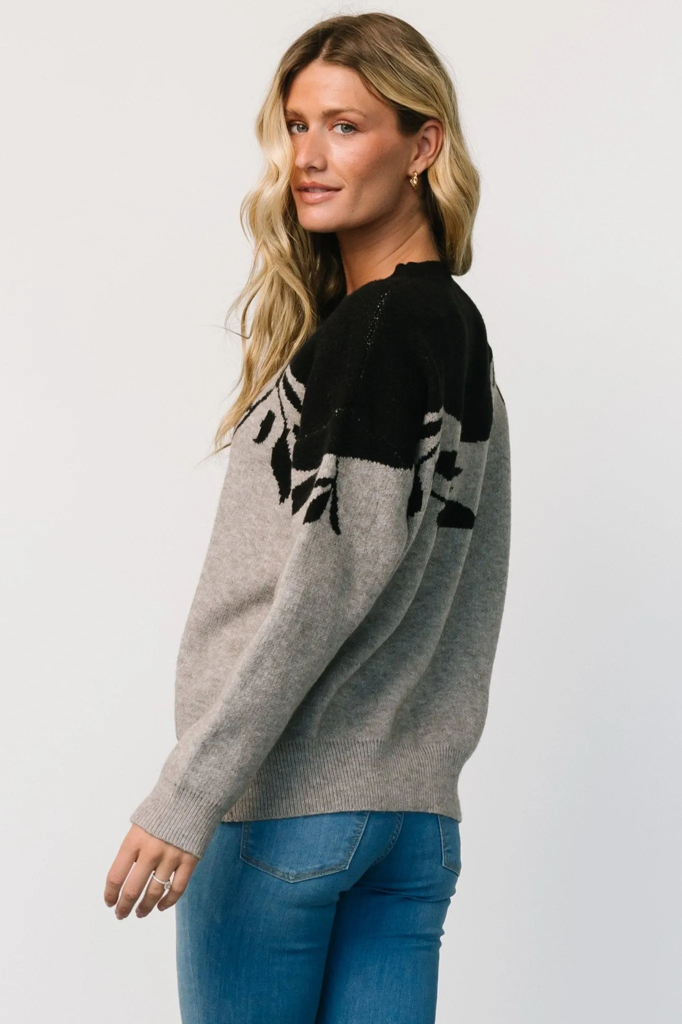 Teresa Sweater | Gray + Black sold by Baltic Born product image thumbnail 3