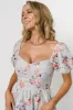 Leila Eyelet Midi Dress | Light Blue Floral sold by Baltic Born