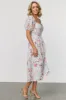 Leila Eyelet Midi Dress | Light Blue Floral sold by Baltic Born