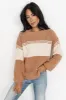 Merrill Sweater | Camel + Cream sold by Baltic Born