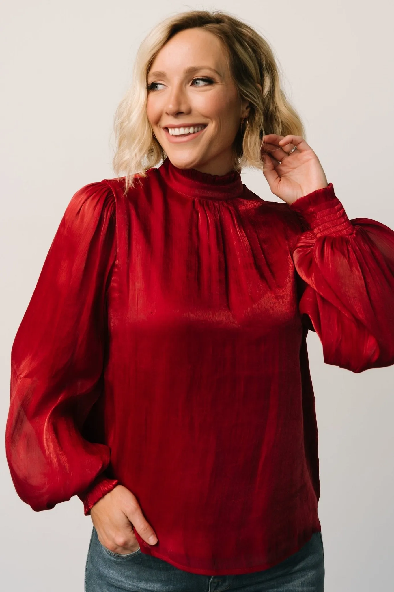 Willa Shimmer Top | Wine sold by Baltic Born product image thumbnail 3