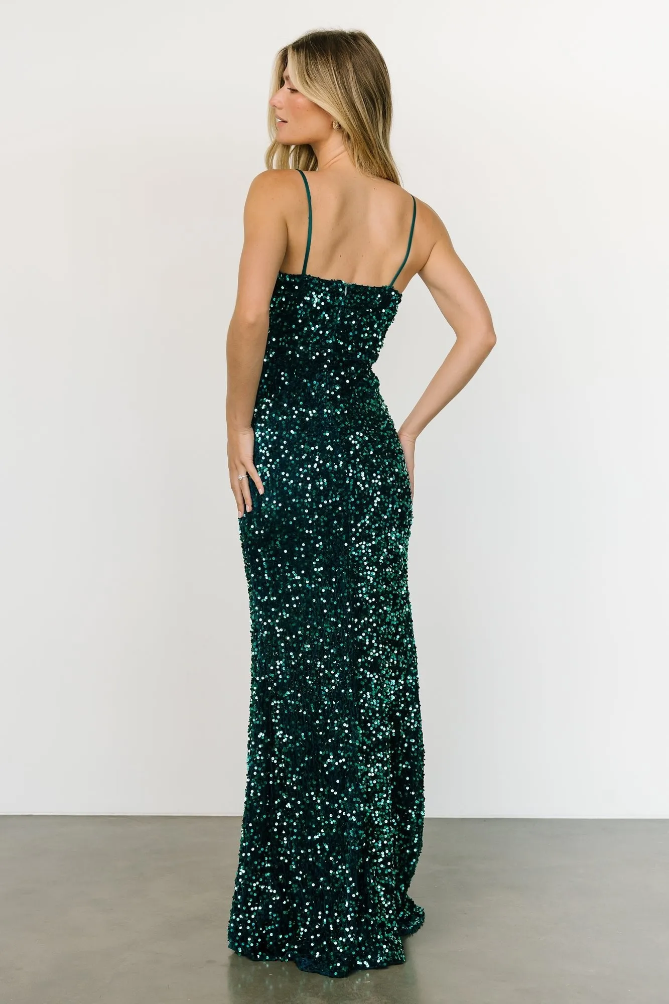 Emeris Sequin Gown | Emerald sold by Baltic Born product image thumbnail 4