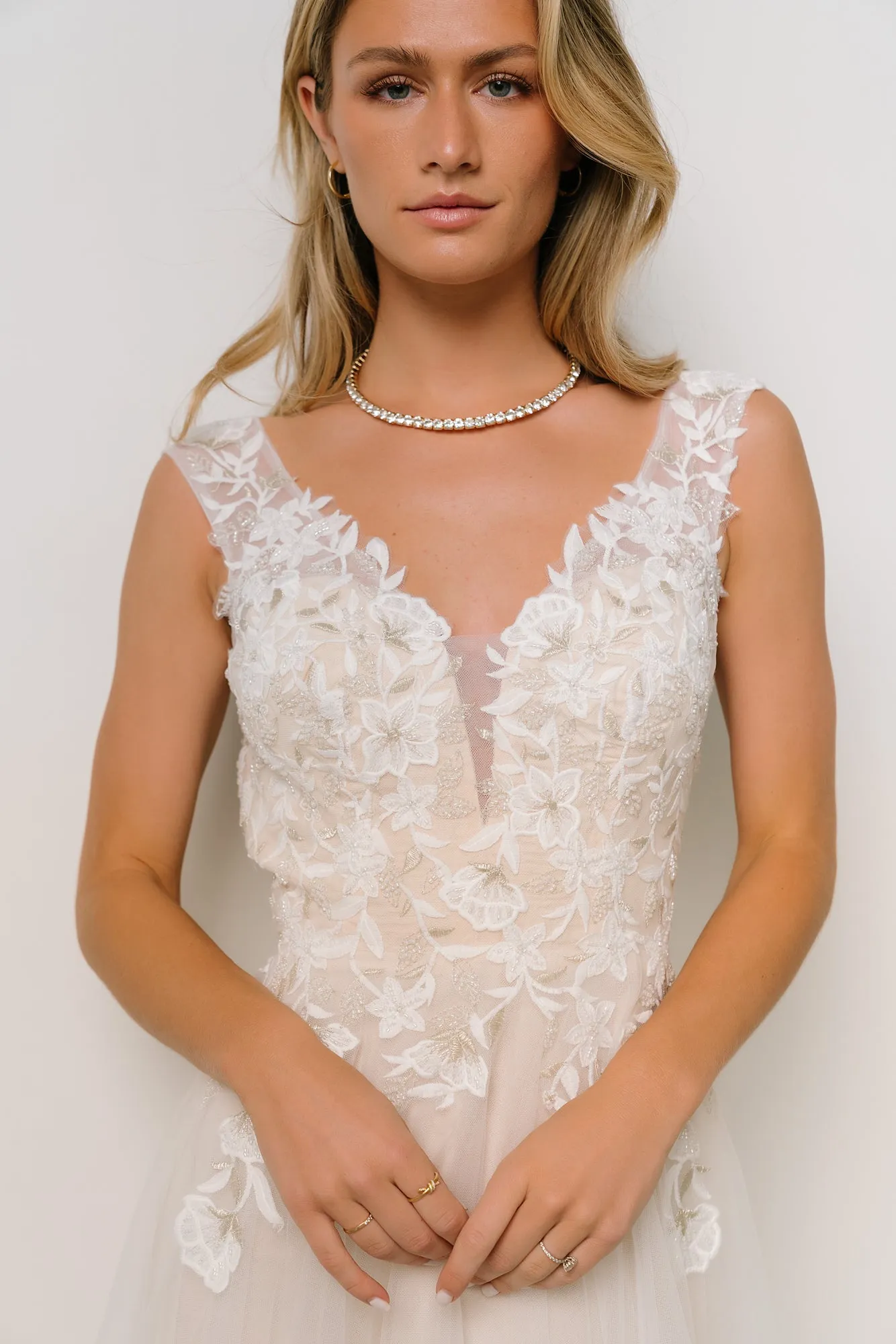 Everlasting Tulle Bridal Gown | White + Nude sold by Baltic Born product image thumbnail 3