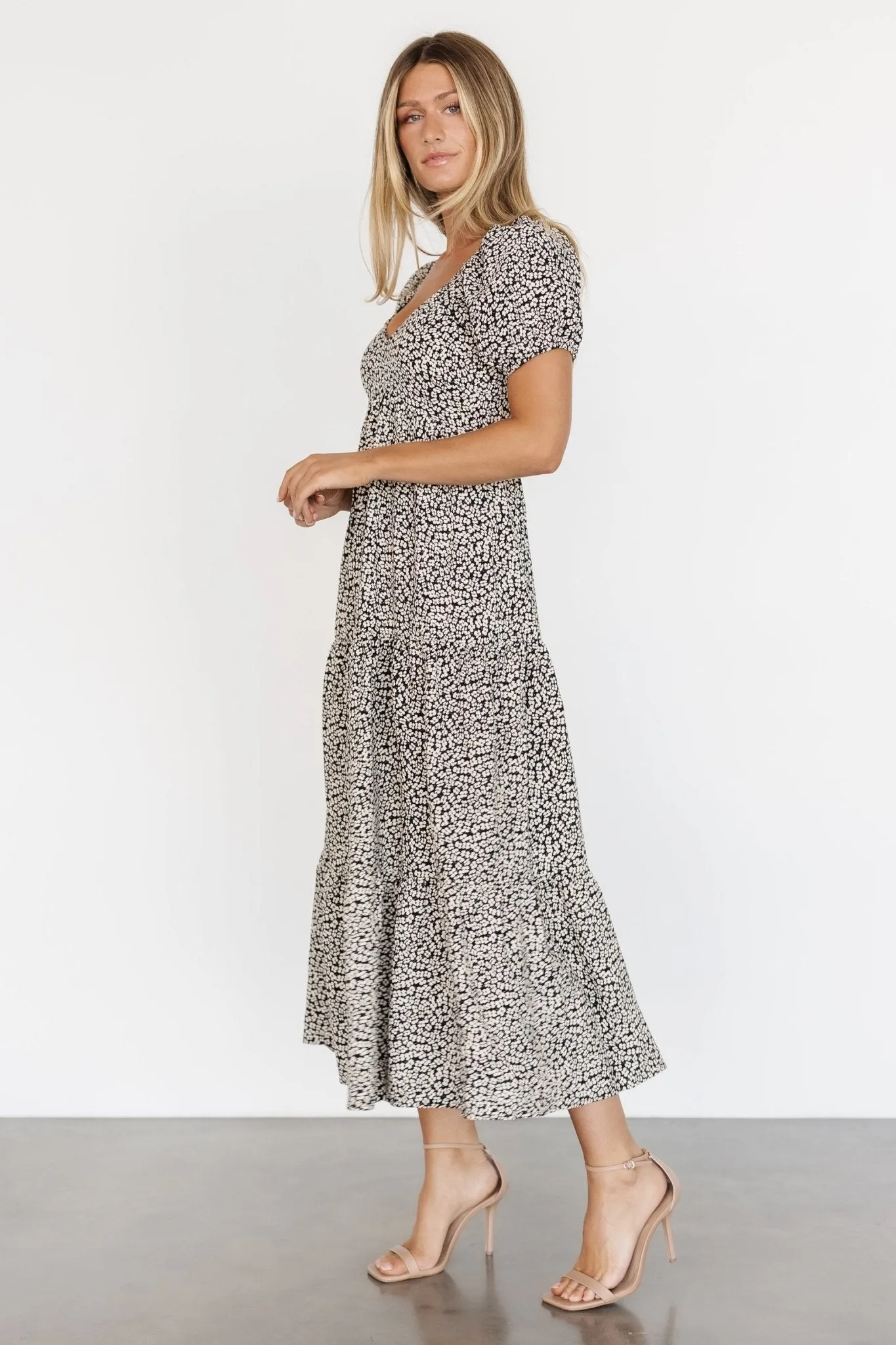 Gables Puff Sleeve Maxi Dress | Black Multi sold by Baltic Born product image thumbnail 5