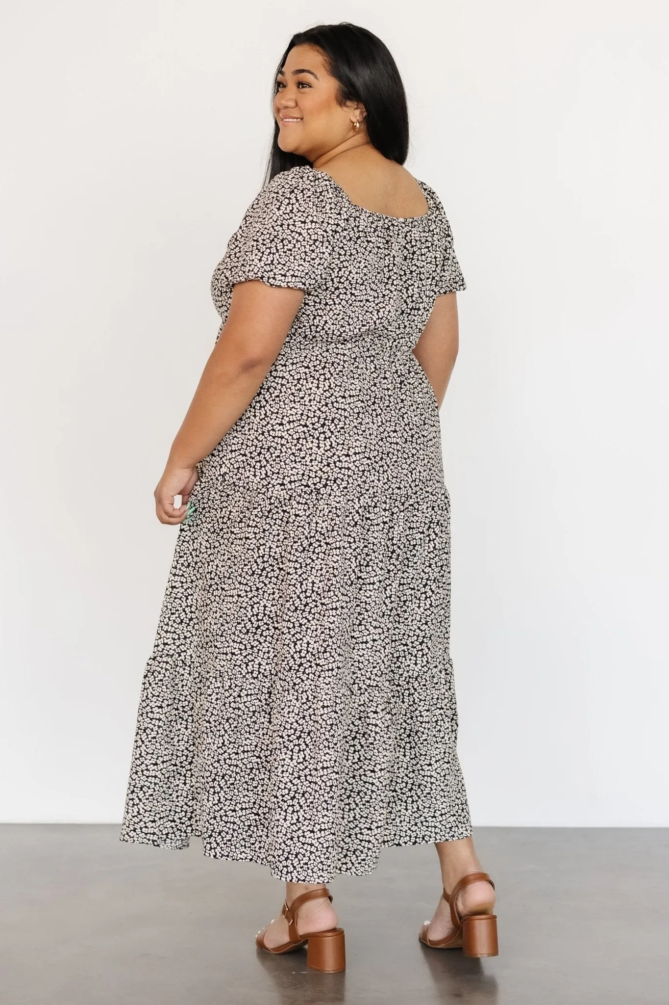 Gables Puff Sleeve Maxi Dress | Black Multi sold by Baltic Born product image thumbnail 4