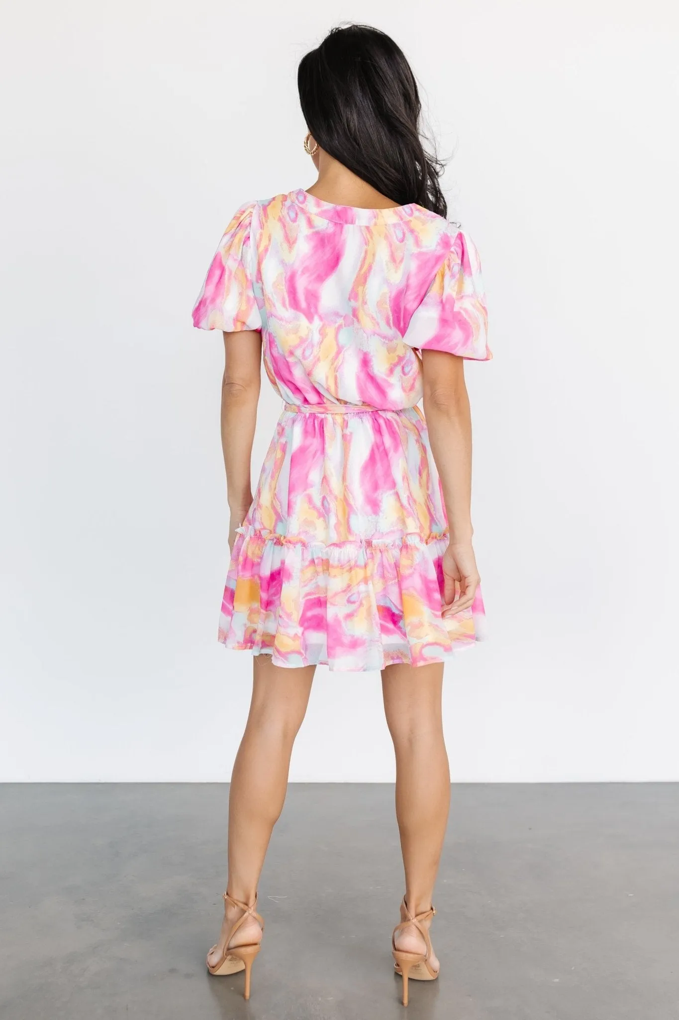 Daiquiri Short Dress | Pink + Yellow Multi sold by Baltic Born product image thumbnail 5