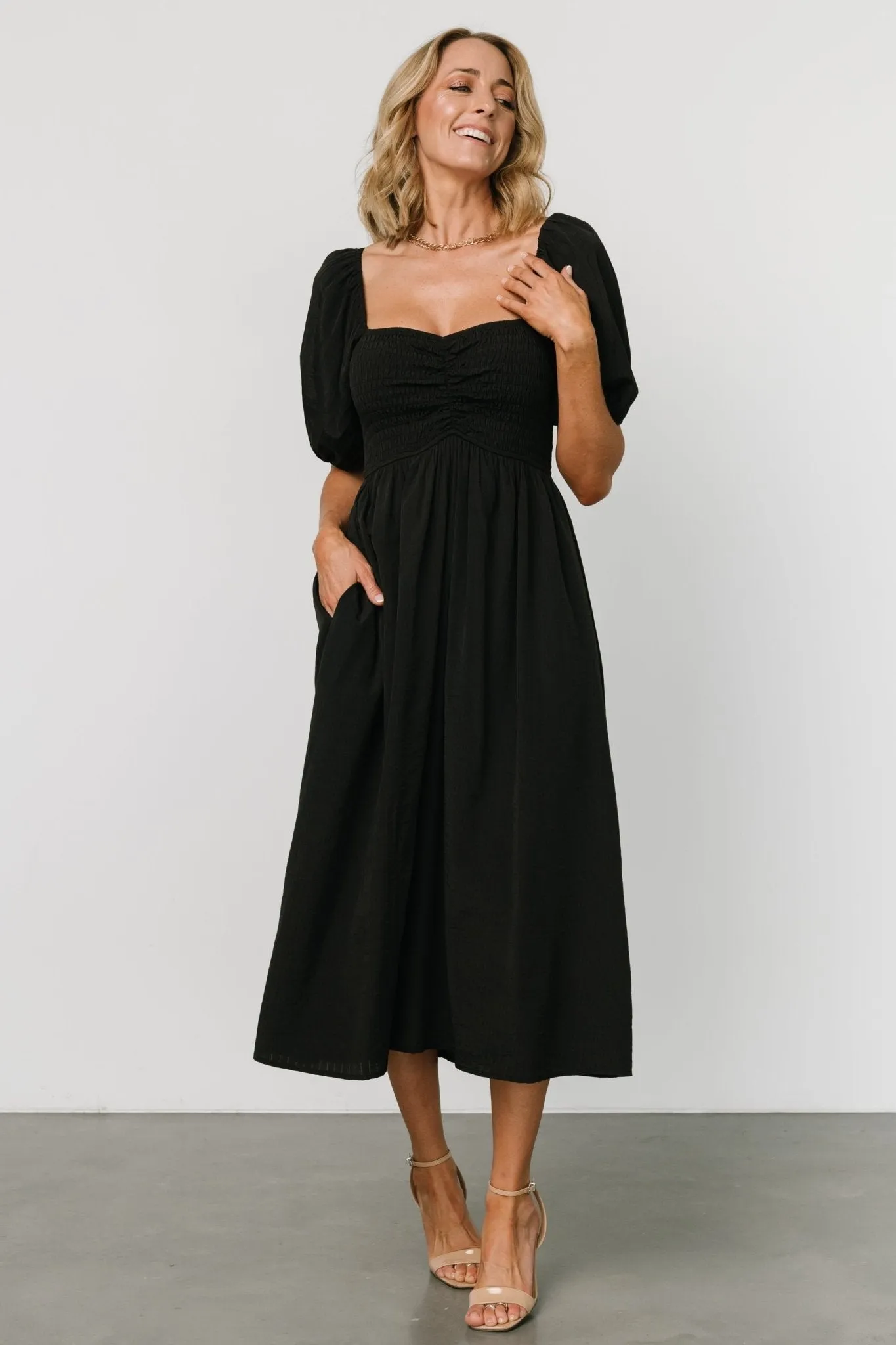 Stefania Midi Dress | Black sold by Baltic Born product image thumbnail 5