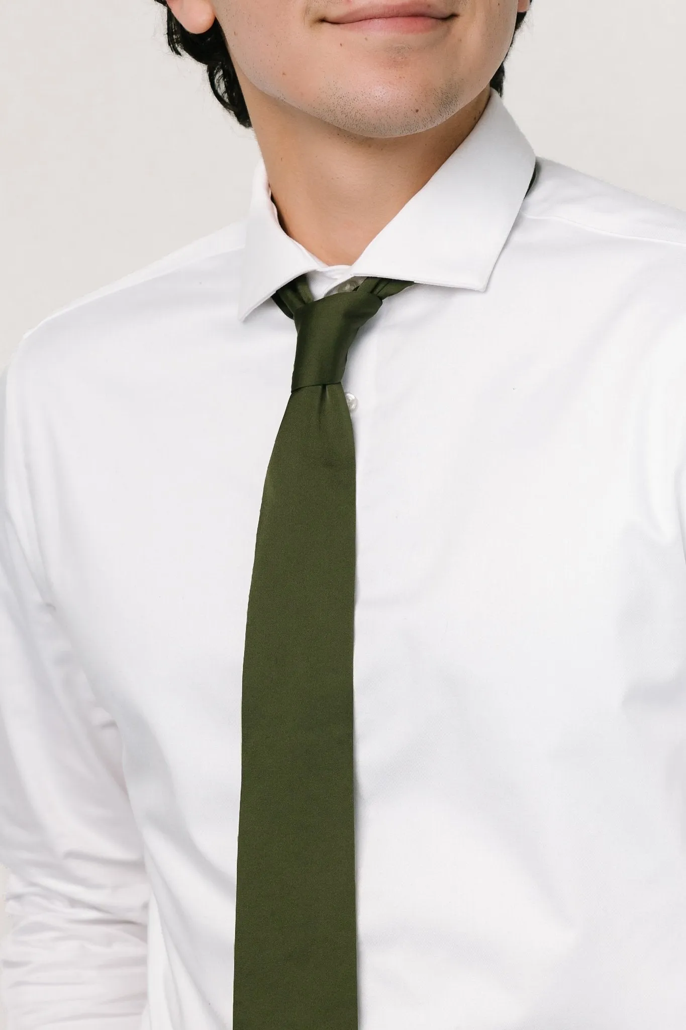 Classic Satin Tie | Juniper Green sold by Baltic Born product image thumbnail 2