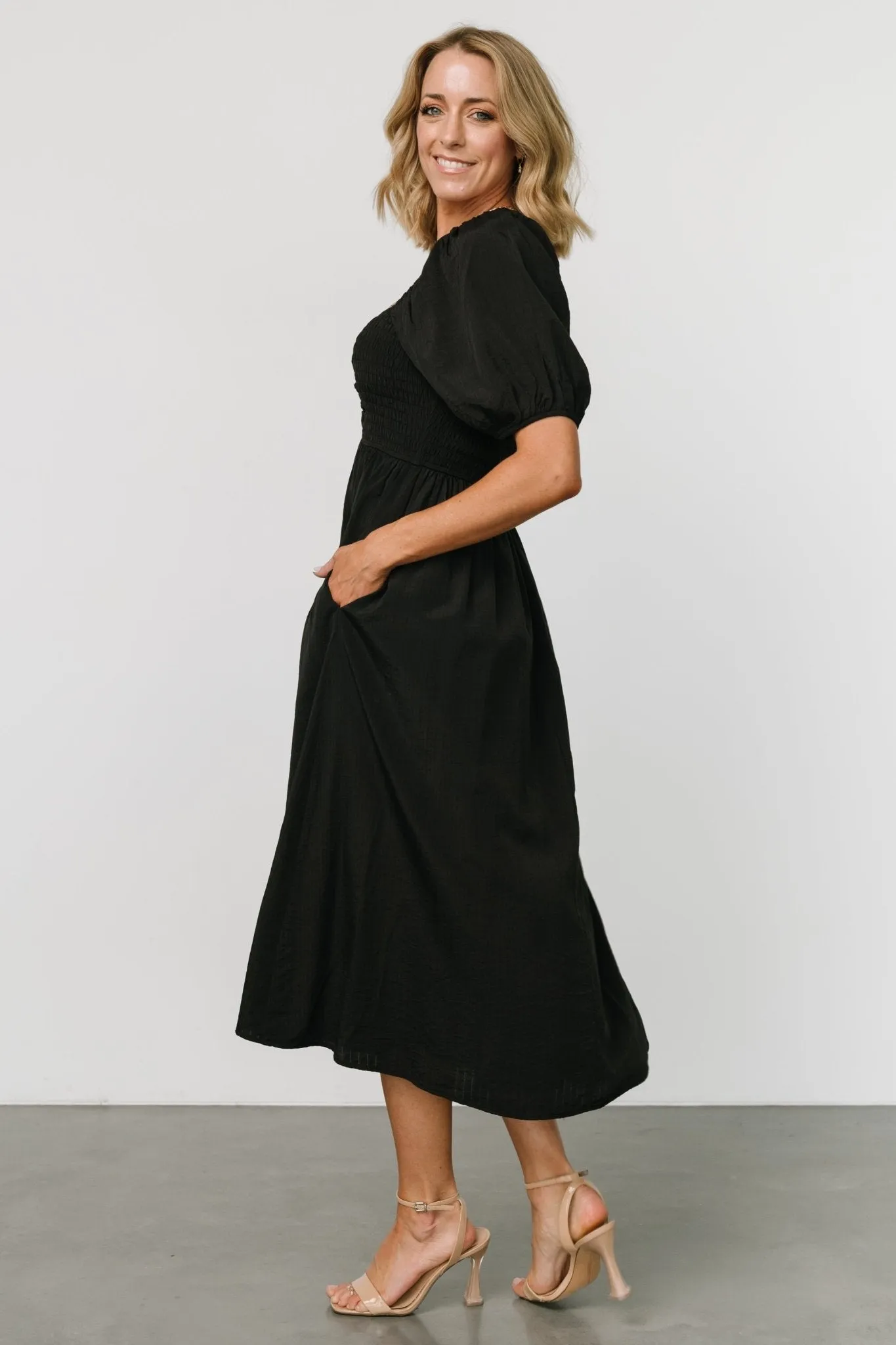 Stefania Midi Dress | Black sold by Baltic Born product image thumbnail 3