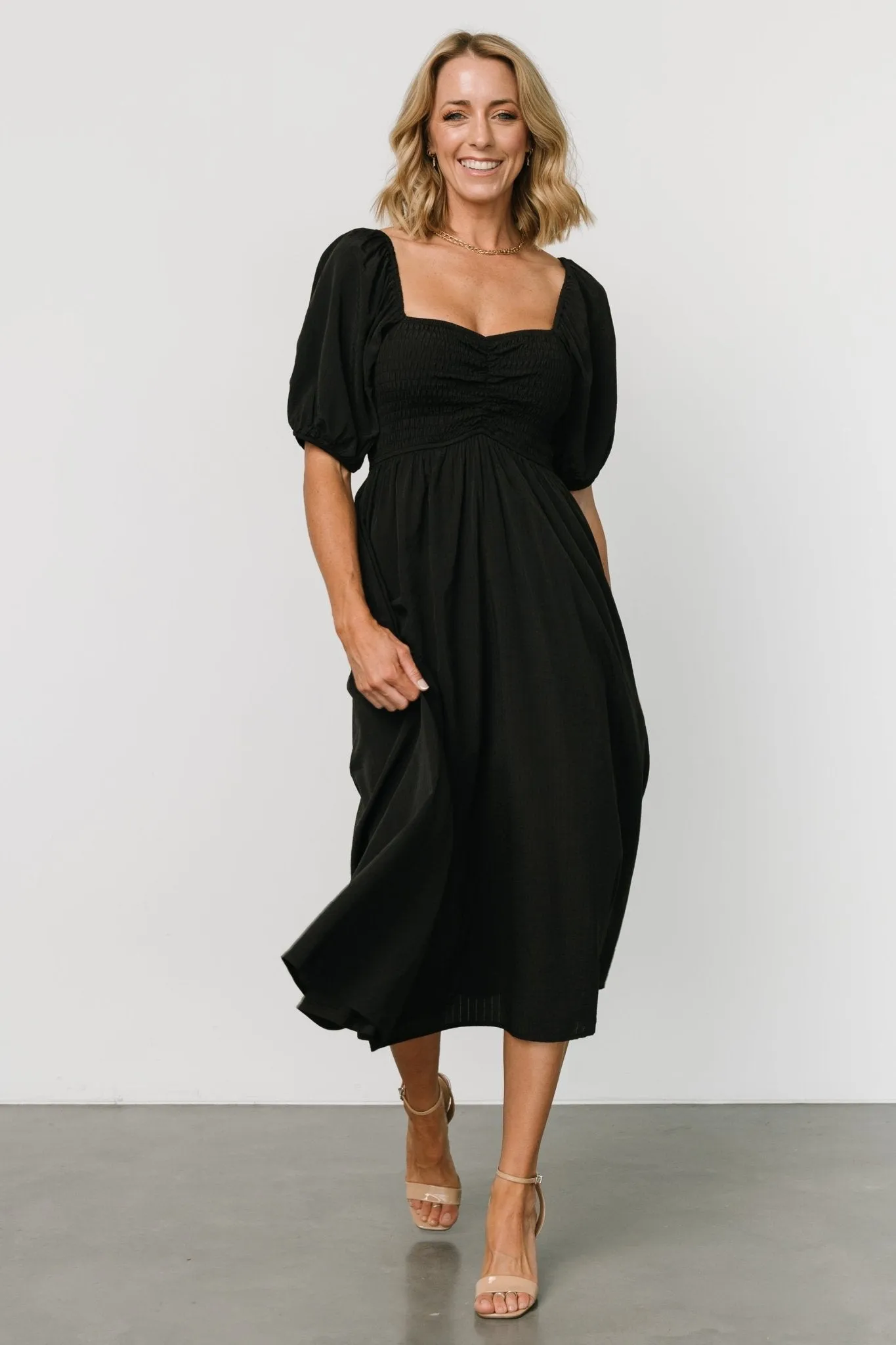 Stefania Midi Dress | Black sold by Baltic Born product image thumbnail 4