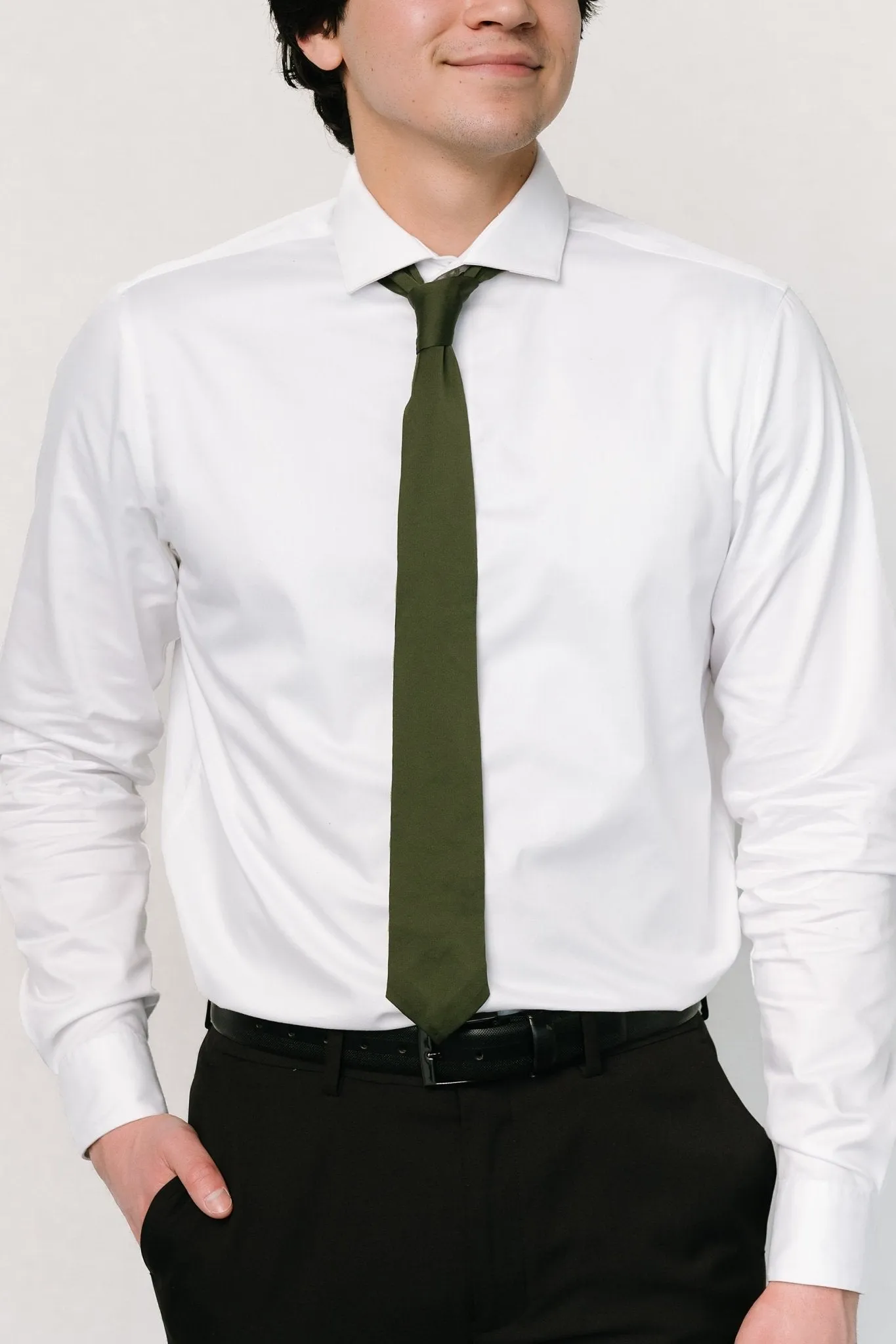 Classic Satin Tie | Juniper Green sold by Baltic Born
