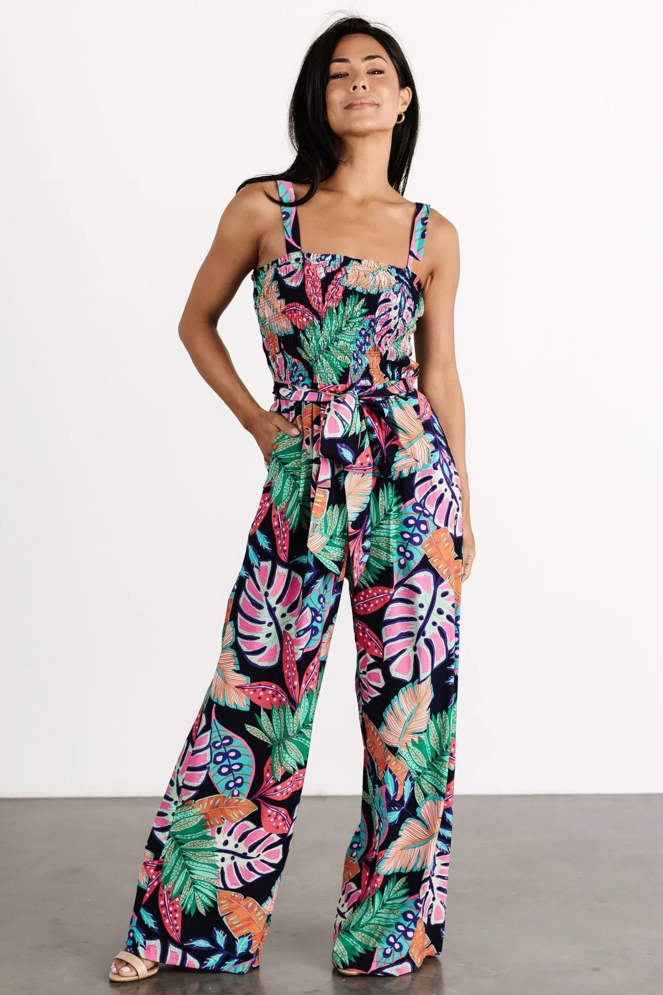 Barbados Tank Jumpsuit | Navy Print sold by Baltic Born product image thumbnail 4