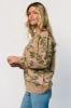 Hallstatt Sweater | Camel + Green Print sold by Baltic Born