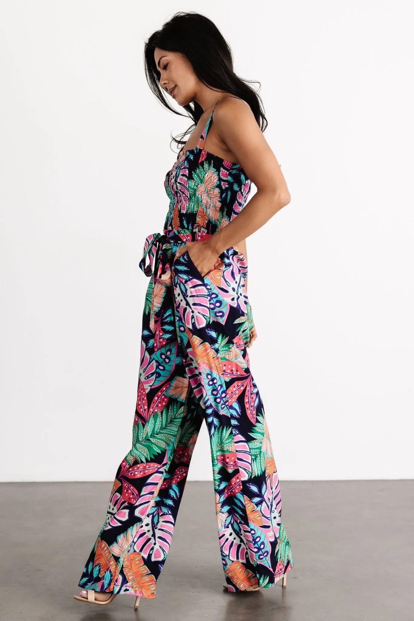Barbados Tank Jumpsuit | Navy Print sold by Baltic Born product image thumbnail 3