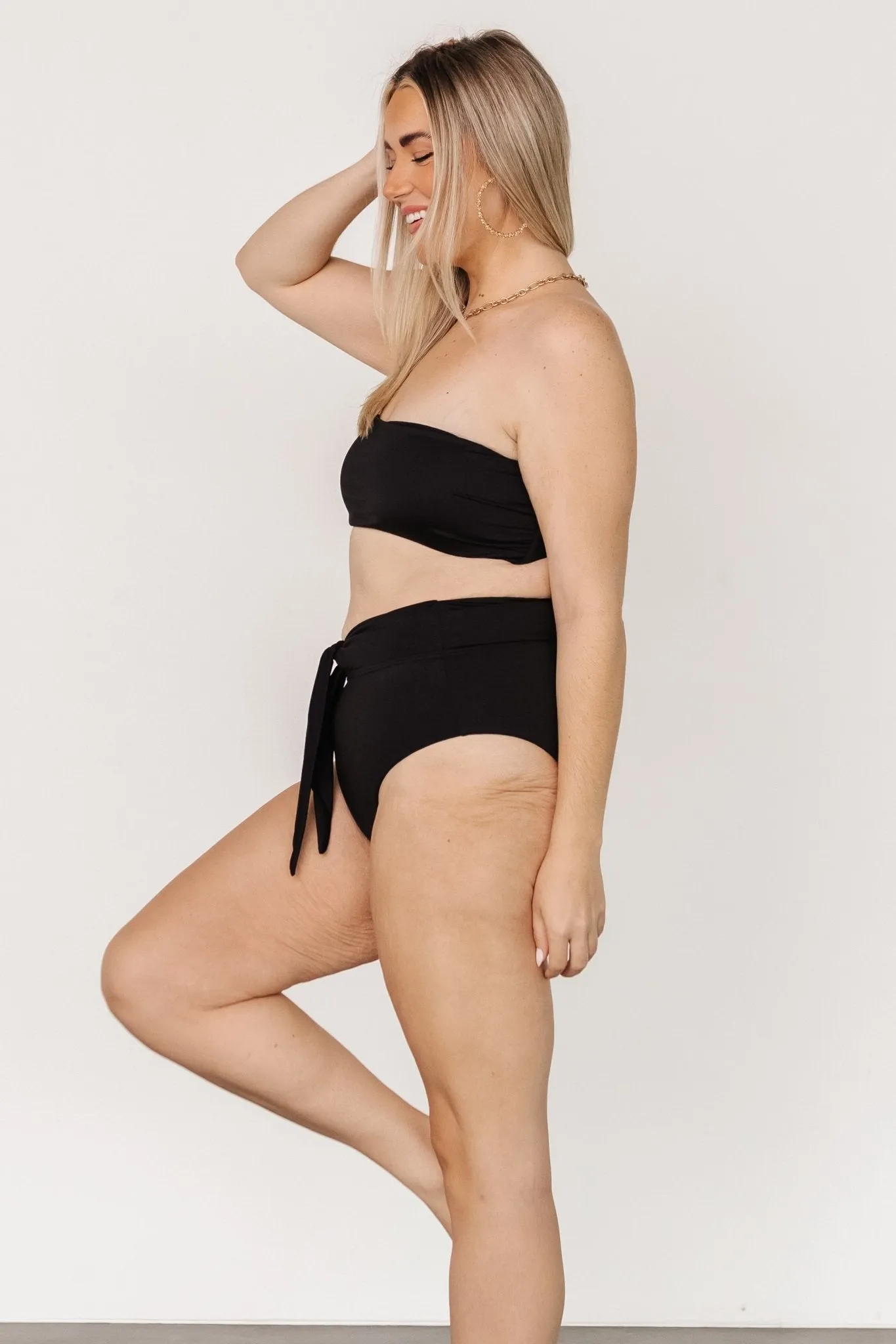 Milos High Waist Bikini Bottom | Black sold by Baltic Born product image thumbnail 4