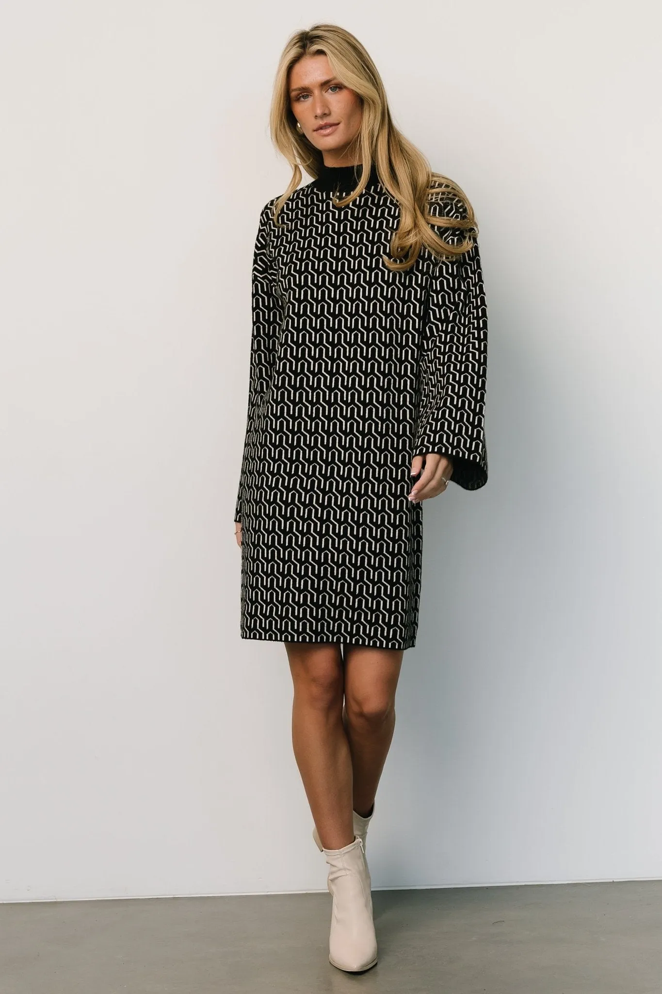 Webster Sweater Dress | Black Print sold by Baltic Born product image thumbnail 2