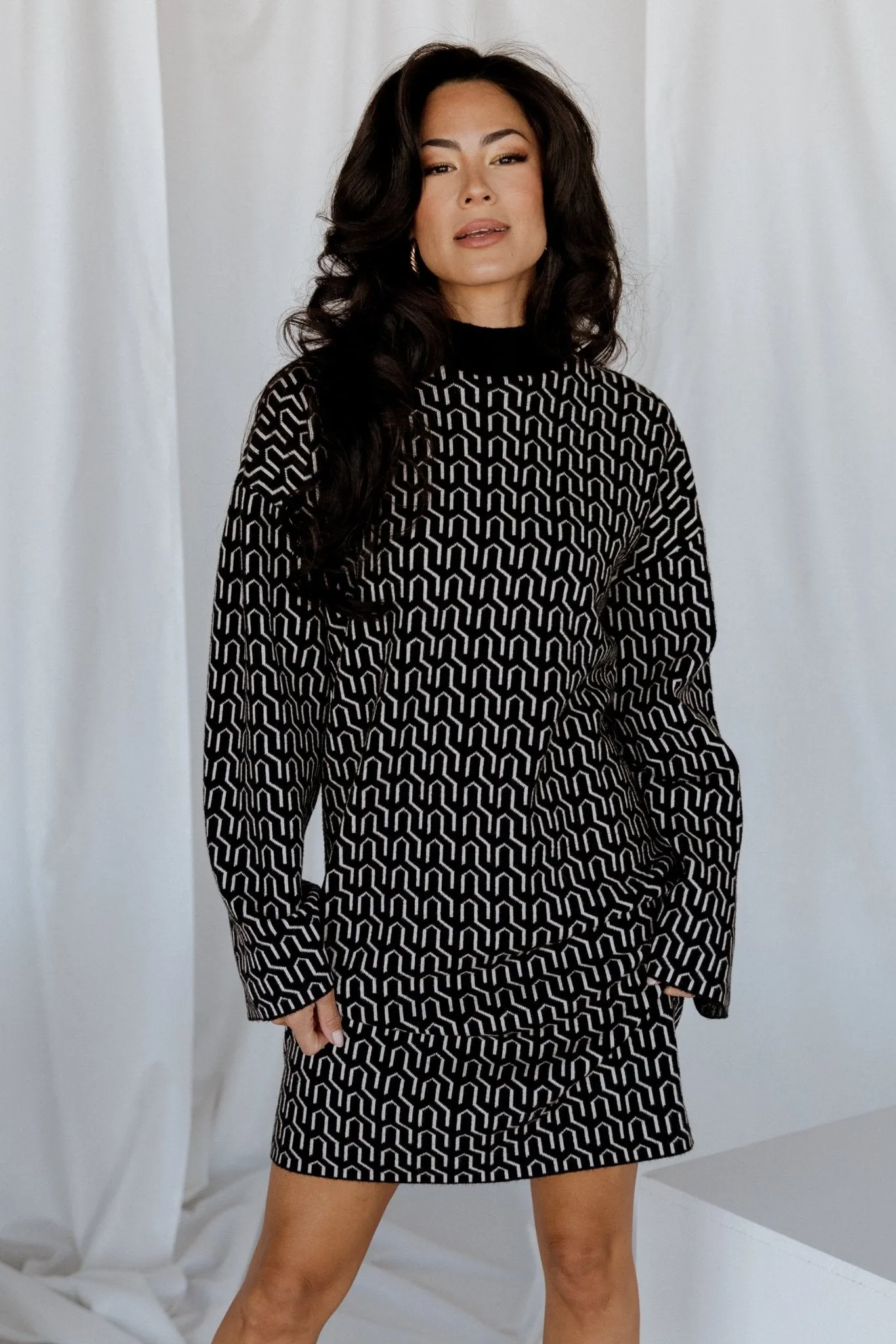 Webster Sweater Dress | Black Print sold by Baltic Born product image thumbnail 5