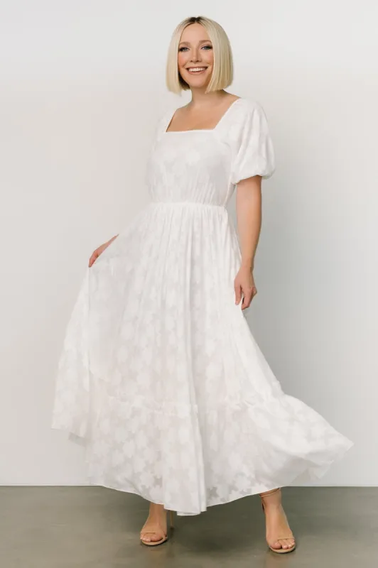 Alta Jacquard Maxi Dress | Off White sold by Baltic Born