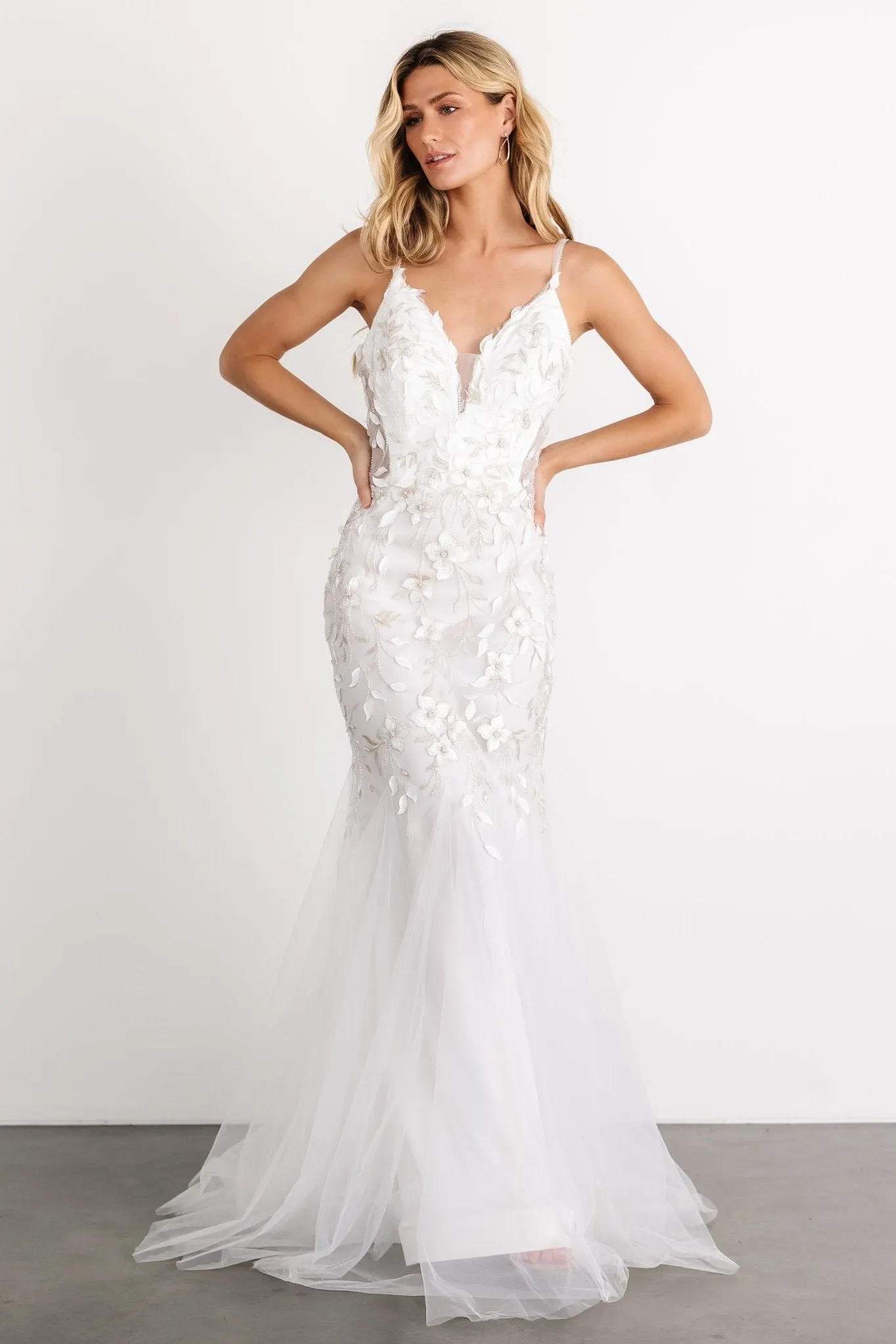 Precious Embroidered Bridal Gown | Off White sold by Baltic Born product image thumbnail 5