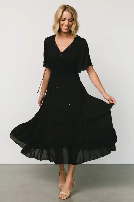 Spell Boho Midi Dress | Black sold by Baltic Born