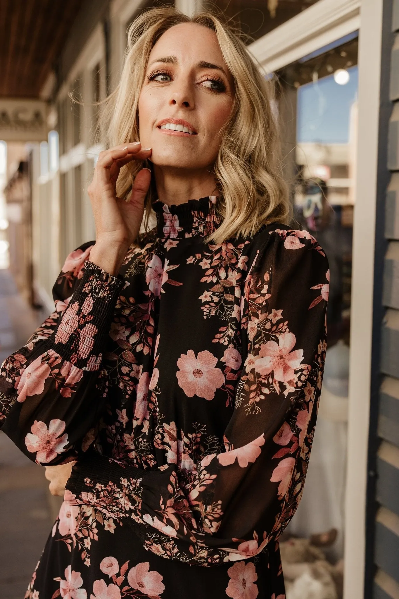 Luciana Maxi Dress | Black + Mauve sold by Baltic Born product image thumbnail 5