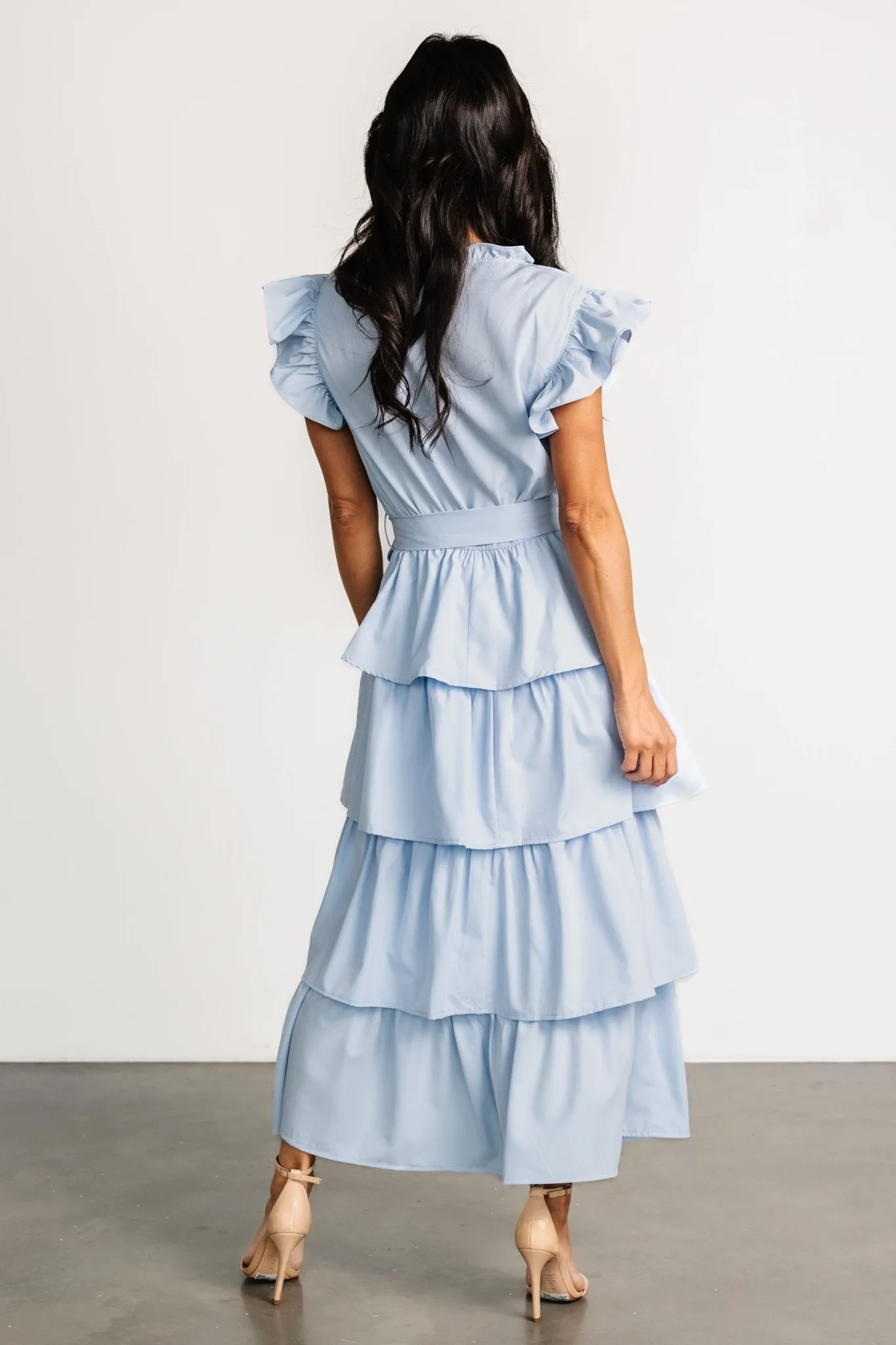 Chrysanthi Tiered Dress | Light Blue sold by Baltic Born product image thumbnail 5